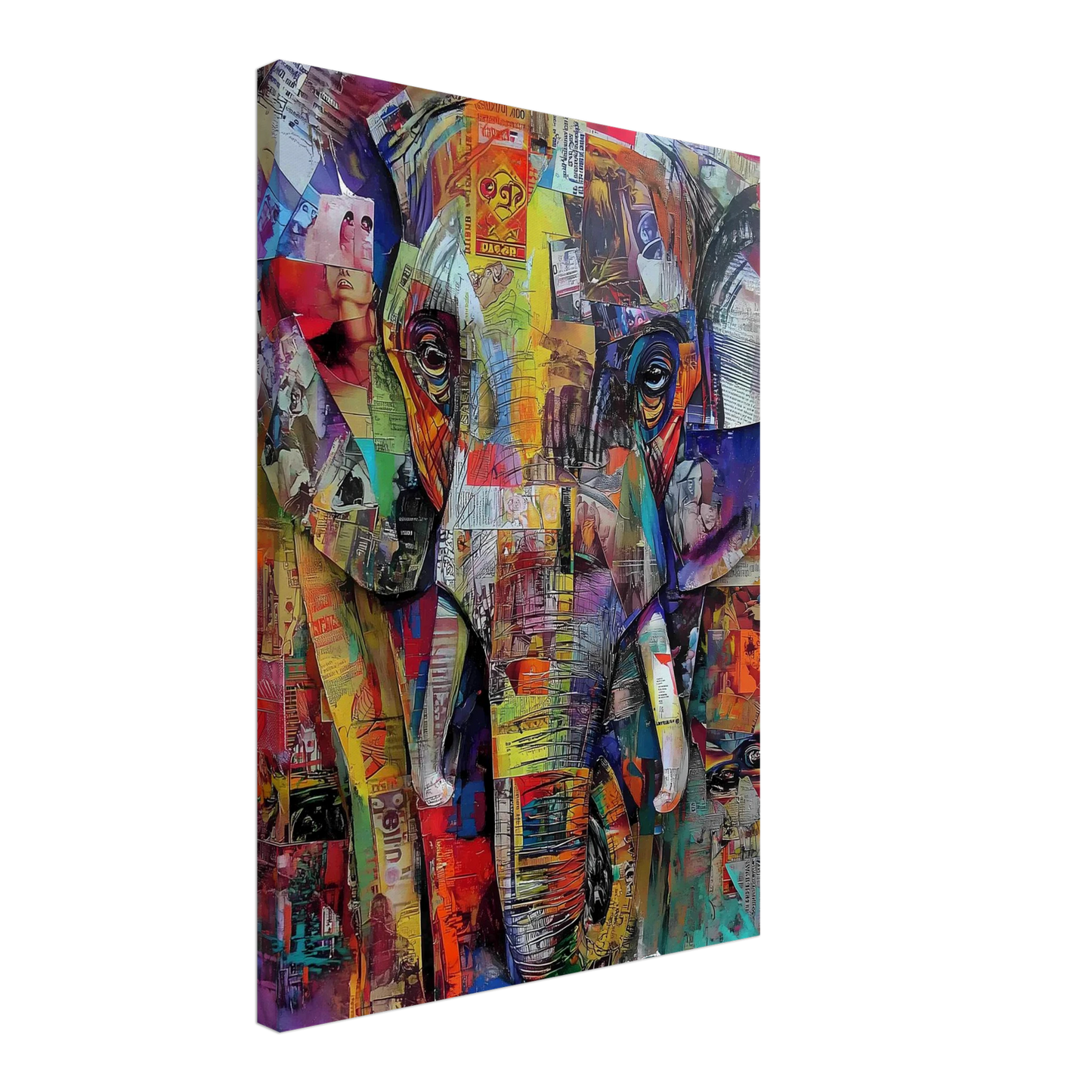 Éléphant de Papier — tableau sur toile — vue 3 — art mural STNCL