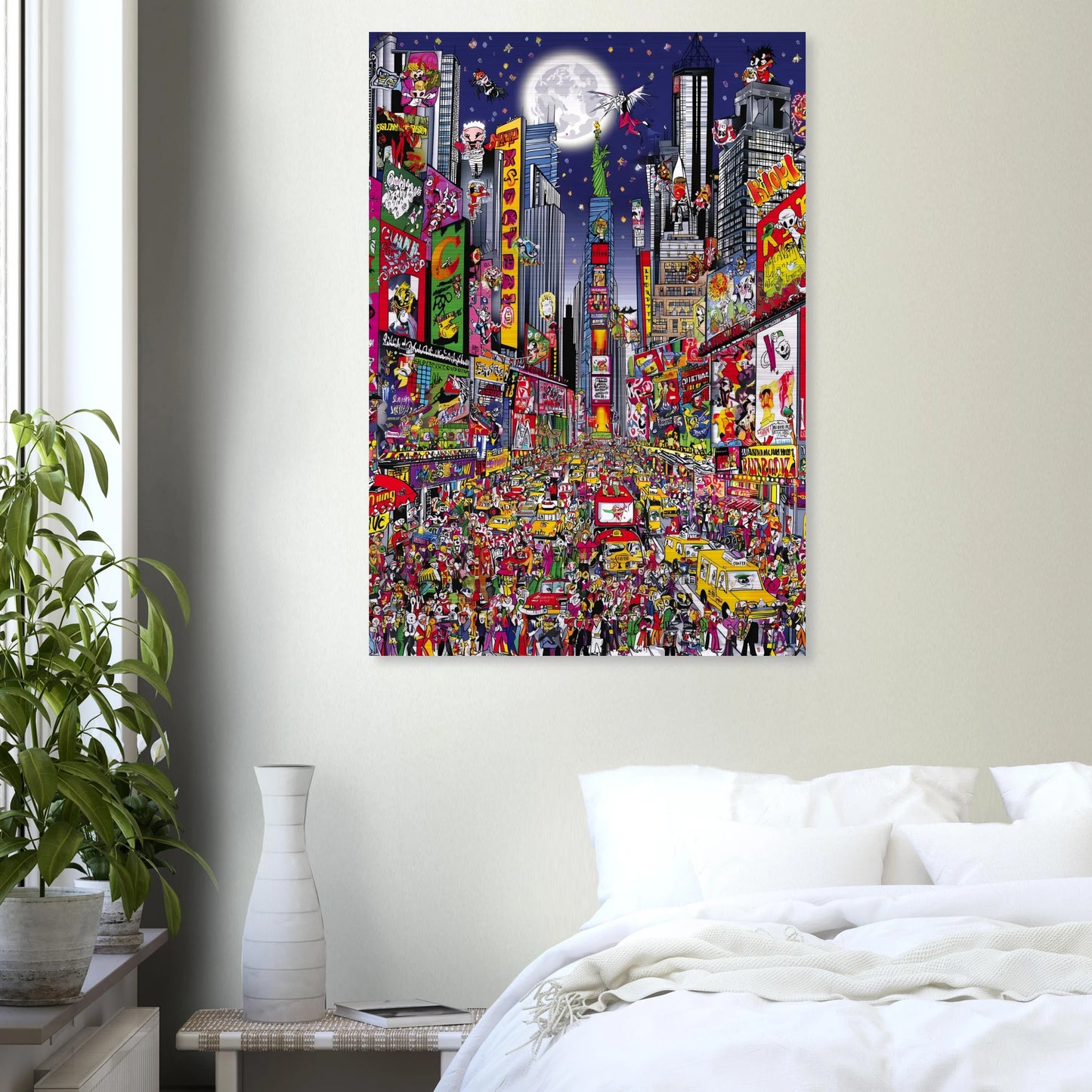 Times Square en Fête — tableau aluminium — vue 7 — art mural STNCL