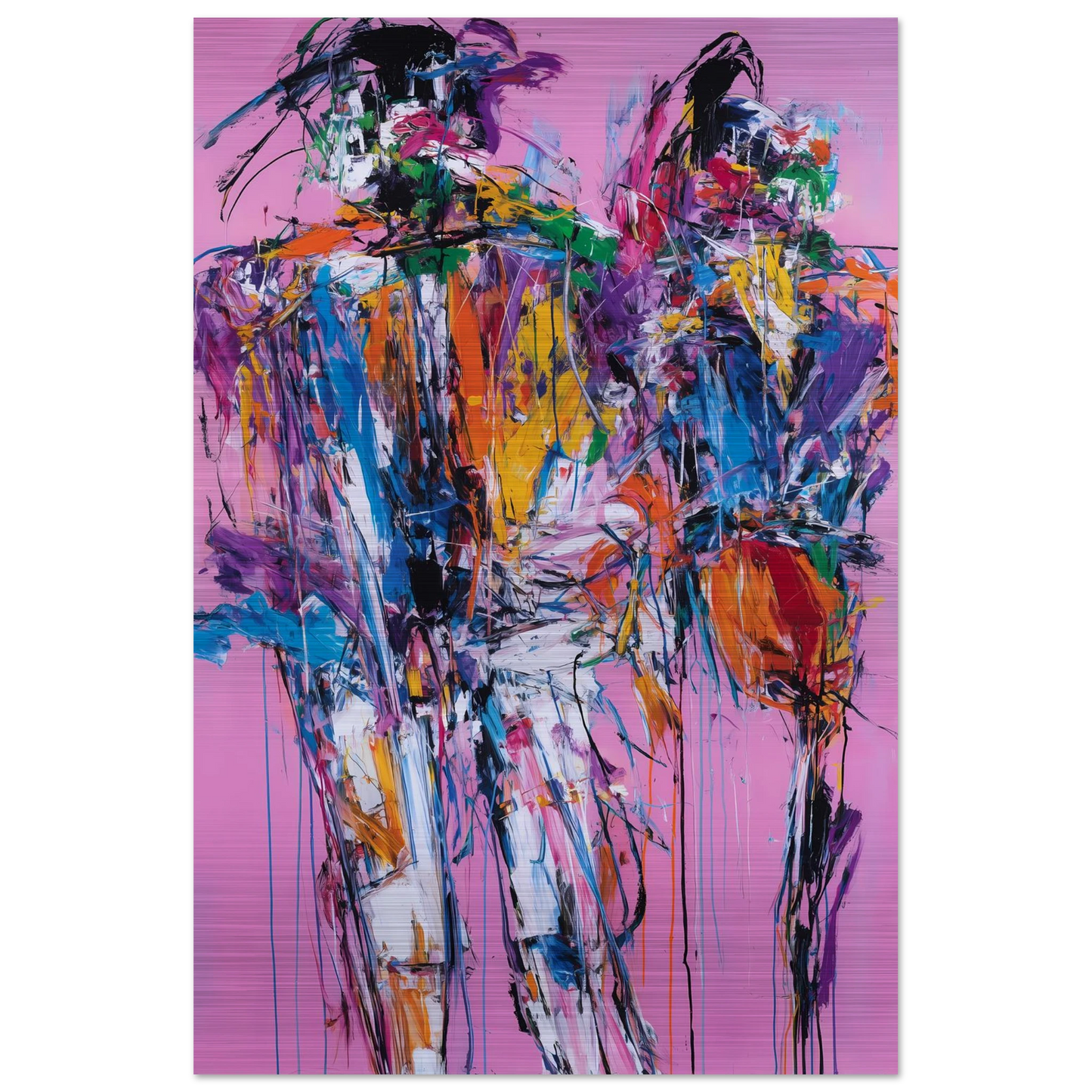 Duo en Tumulte — tableau aluminium — vue 3 — art mural STNCL