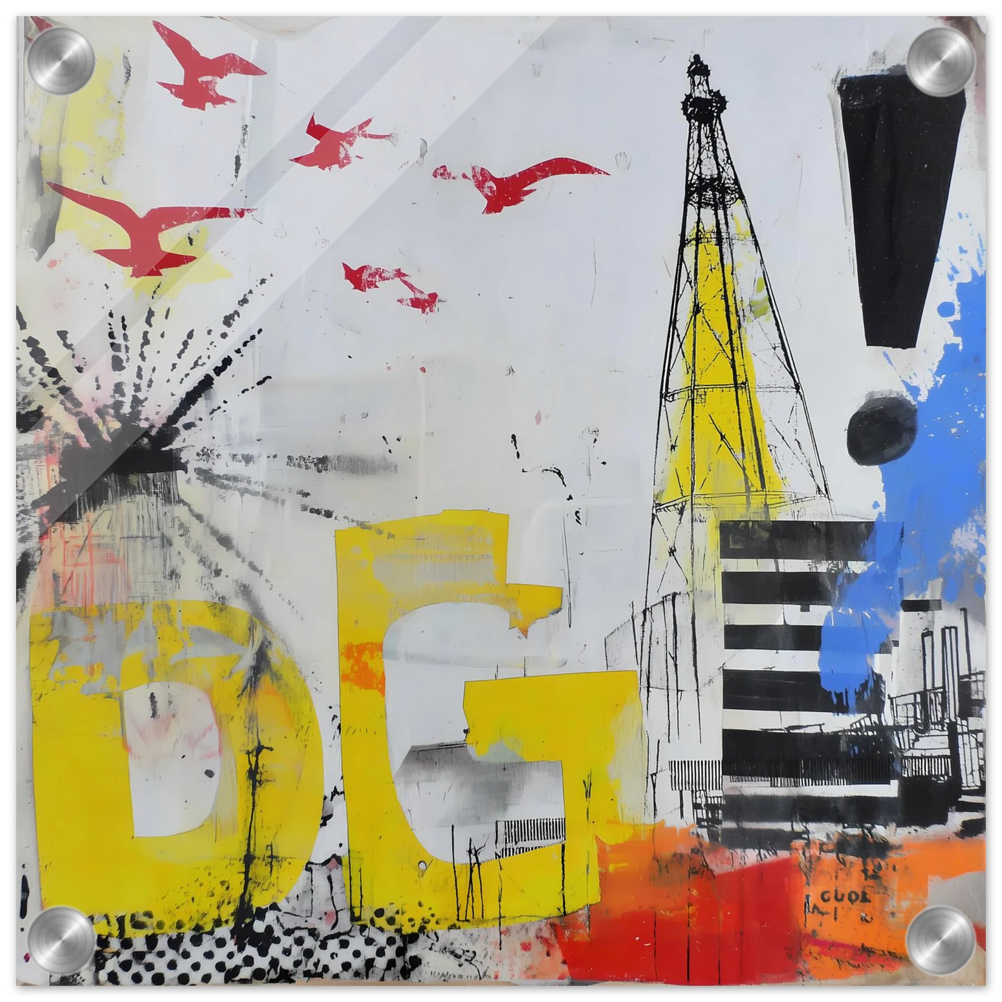 Le Grand Cri — tableau plexiglas — vue 3 — art mural STNCL