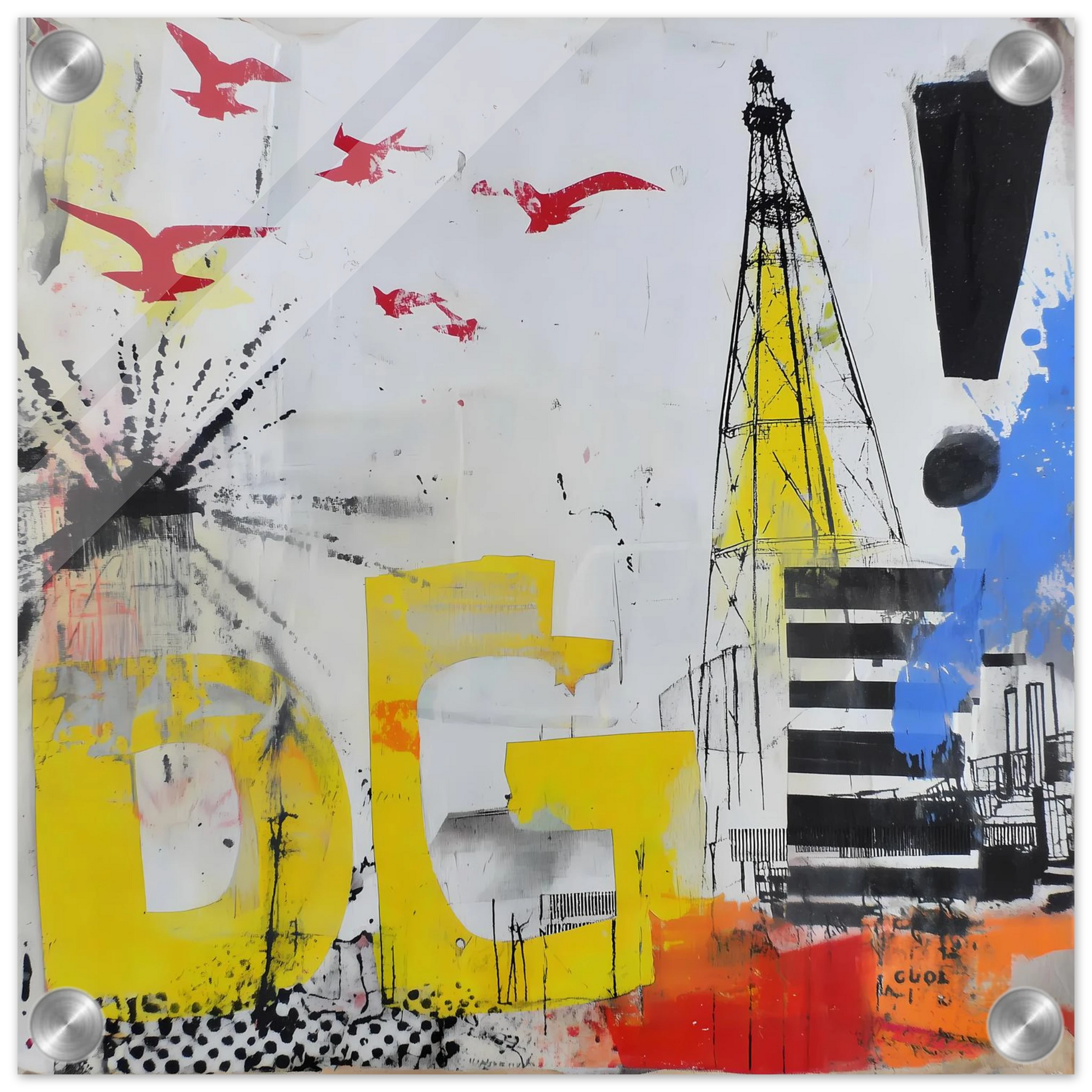 Le Grand Cri — tableau plexiglas — vue 3 — art mural STNCL