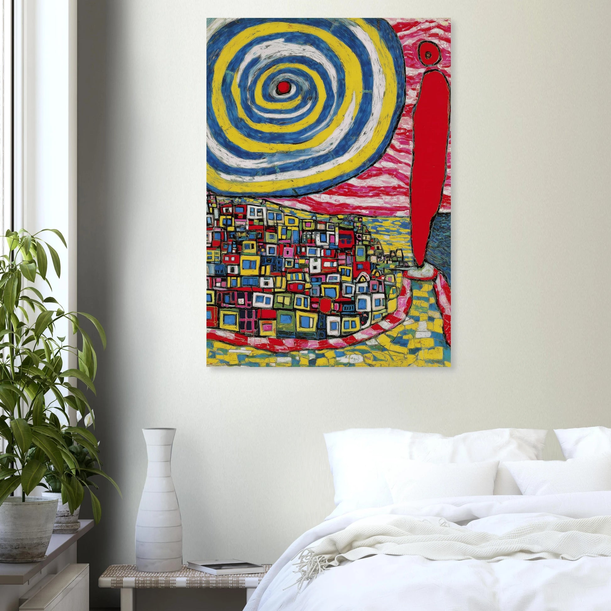 La Spirale et les Maisons — affiche d'art — vue 7 — art mural STNCL