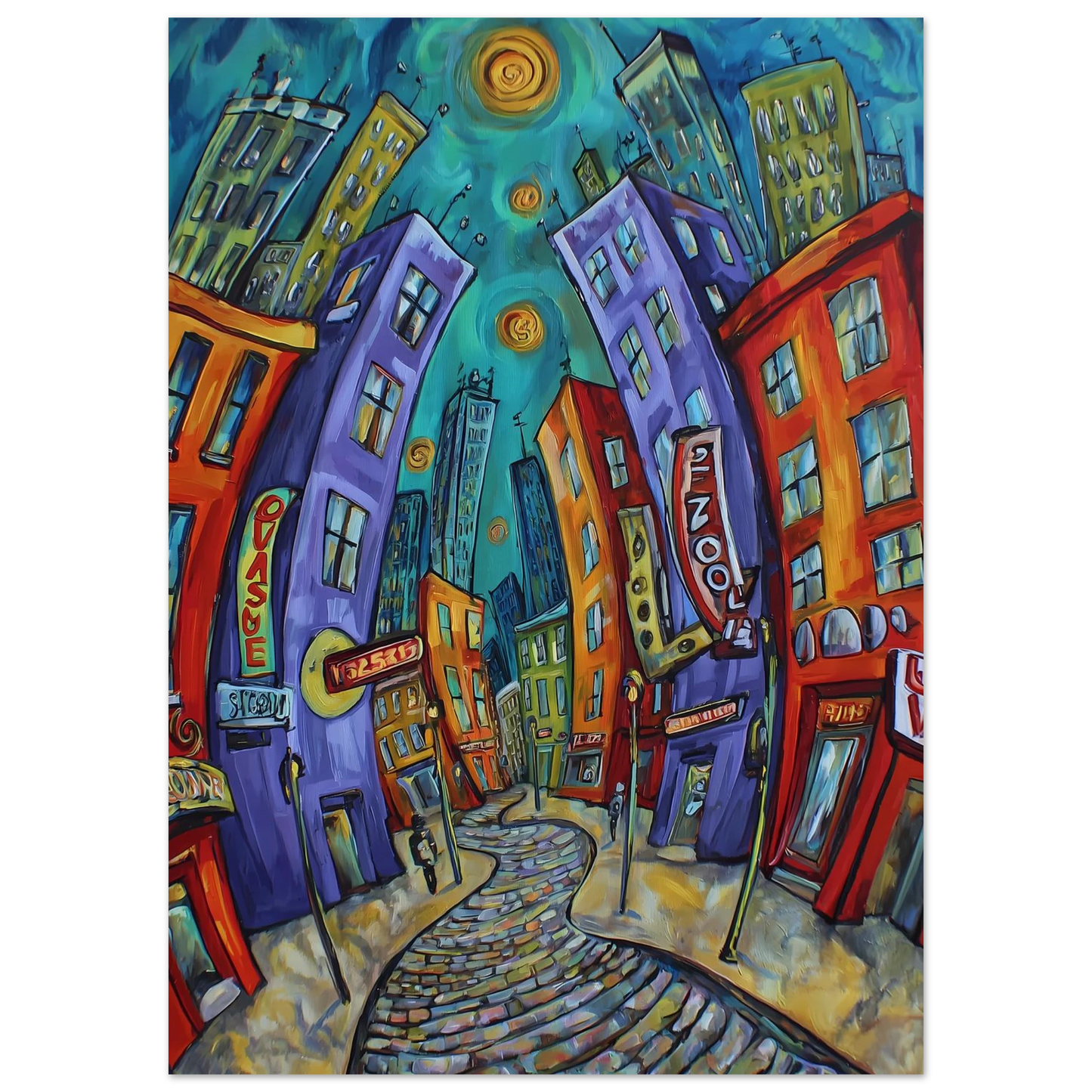 Ville Tourbillon — affiche d'art — vue 5 — art mural STNCL