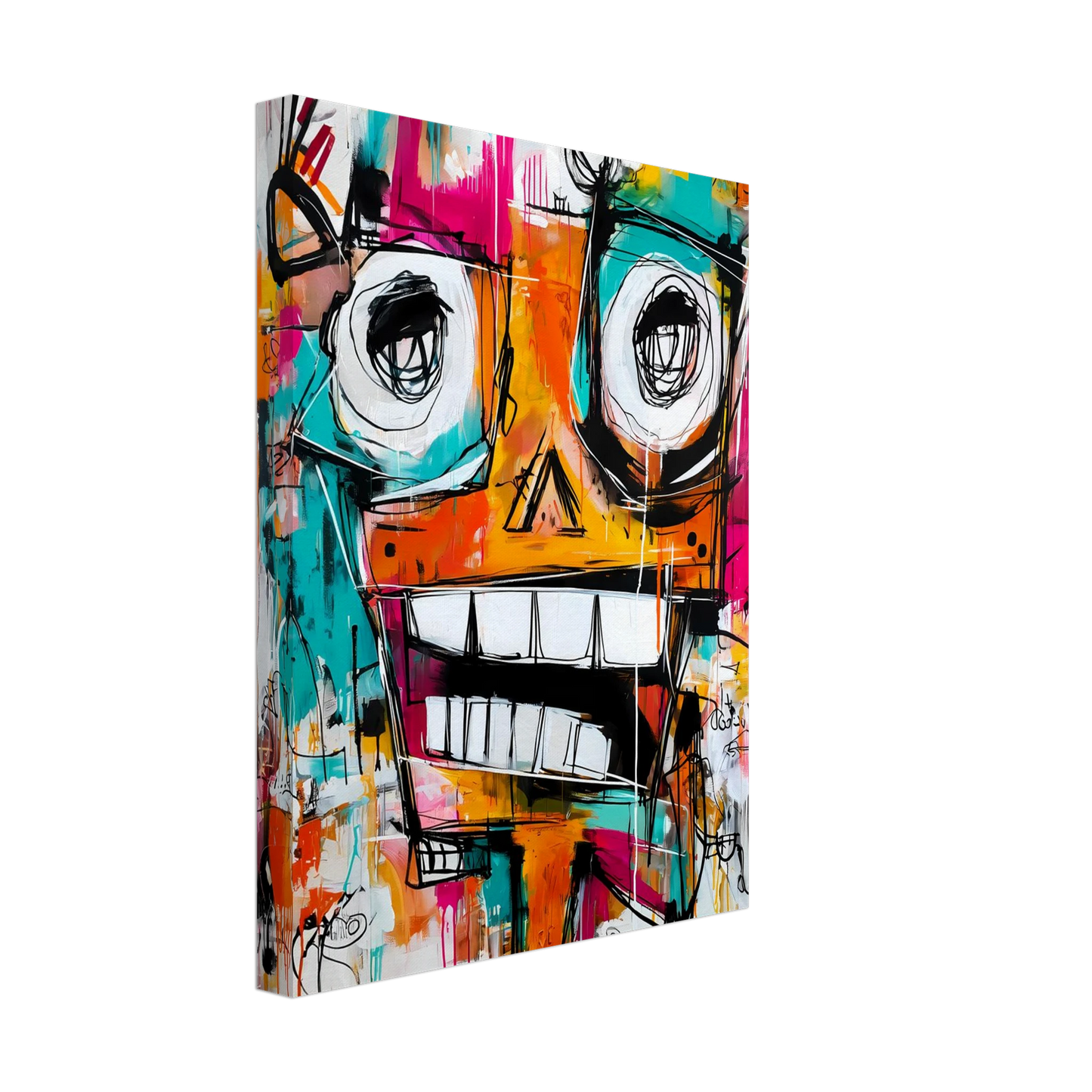 Face à Grands Yeux — tableau sur toile — vue 4 — art mural STNCL