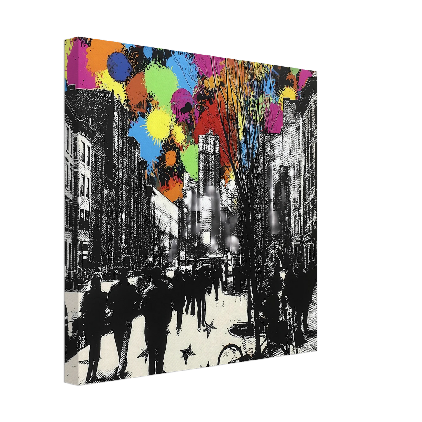 Rue en Éclats — tableau sur toile — vue 3 — art mural STNCL