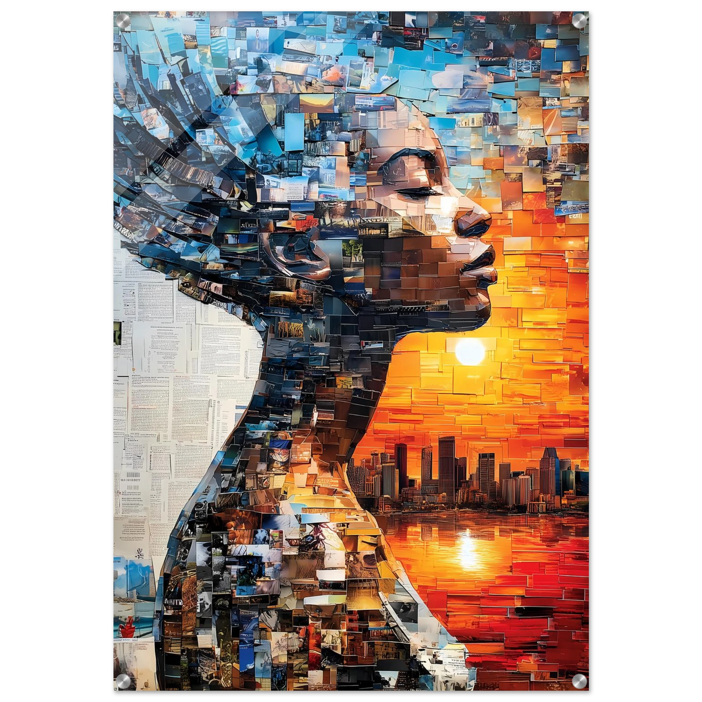 Horizon de Papier — tableau plexiglas — art mural STNCL