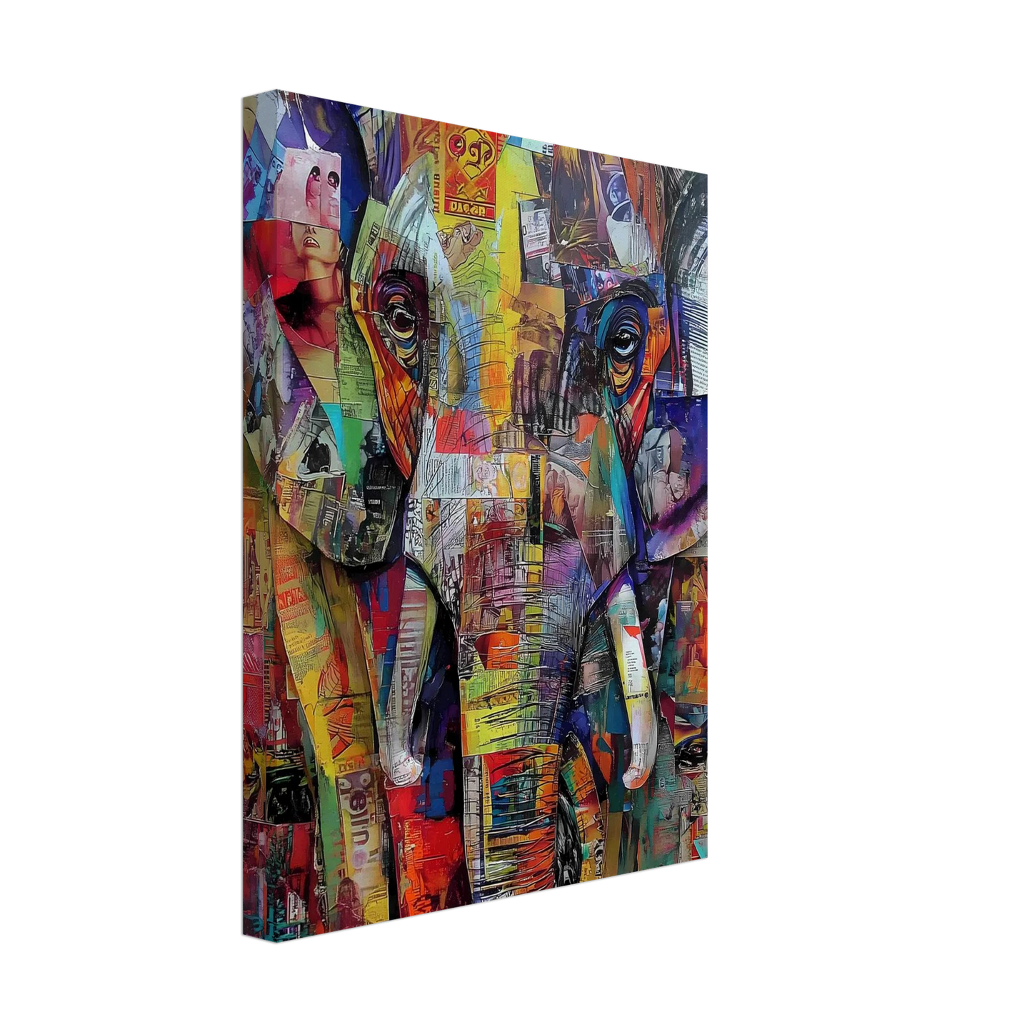 Éléphant de Papier — tableau sur toile — vue 4 — art mural STNCL