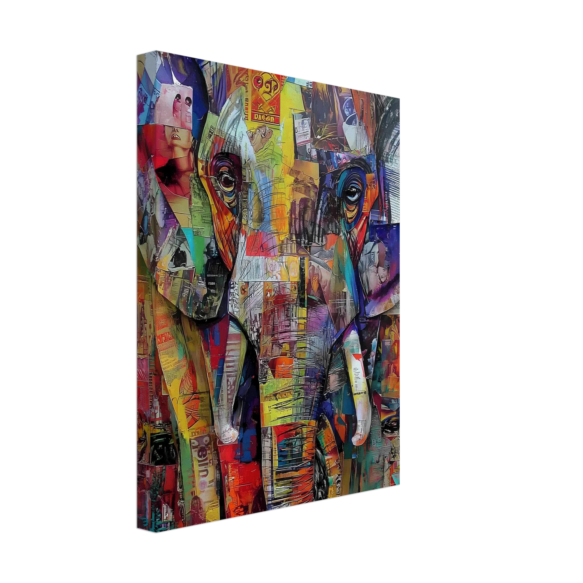 Éléphant de Papier — tableau sur toile — vue 4 — art mural STNCL
