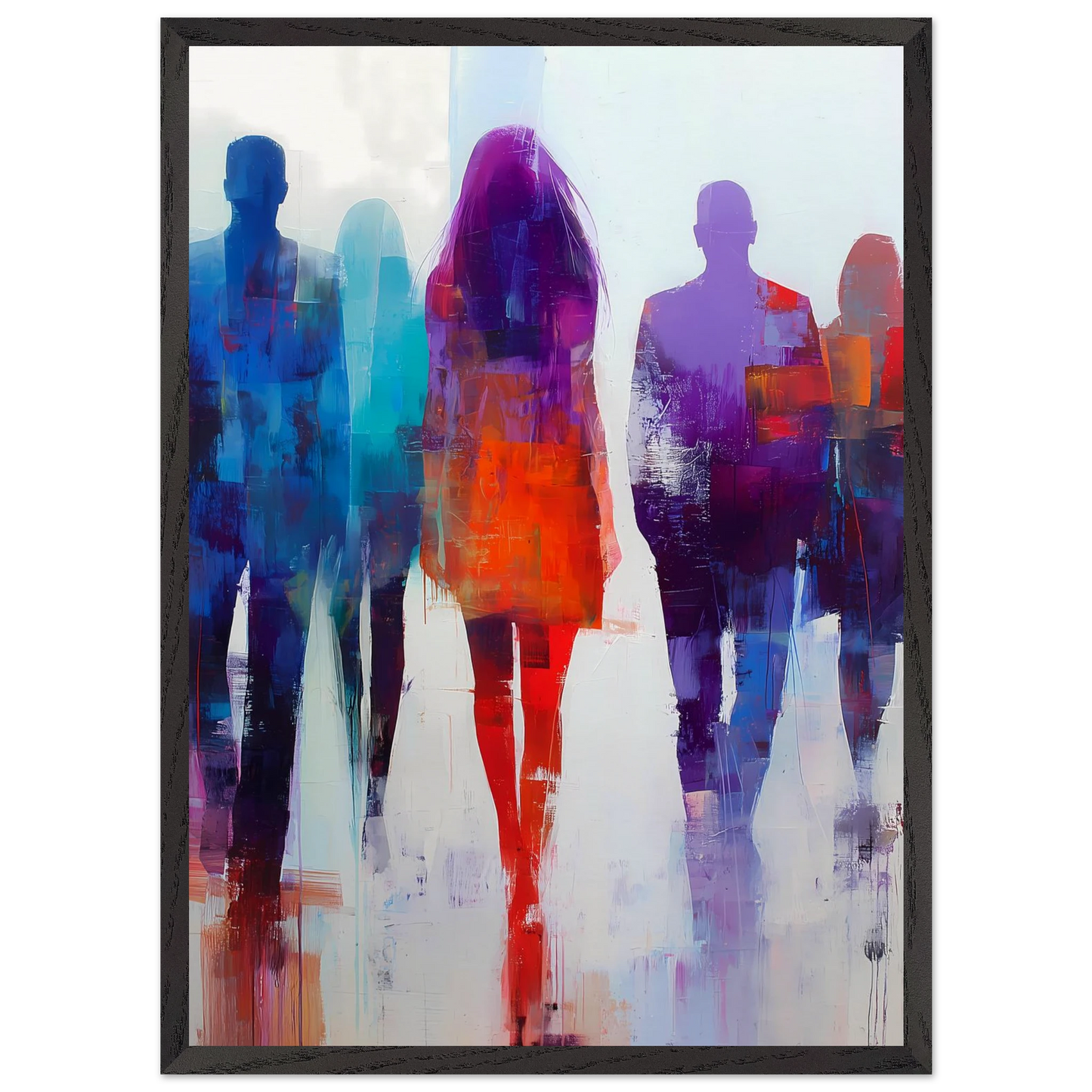 Présences Lumineuses — tableau encadré bois — vue 10 — art mural STNCL