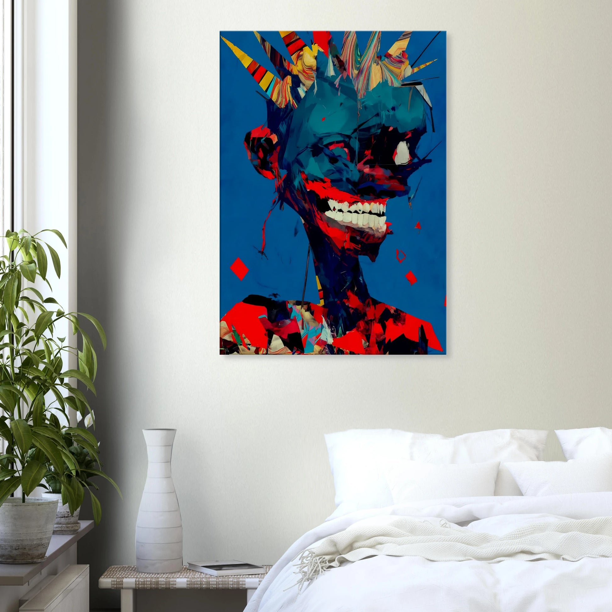Le Rire Bleu — tableau sur toile — vue 7 — art mural STNCL