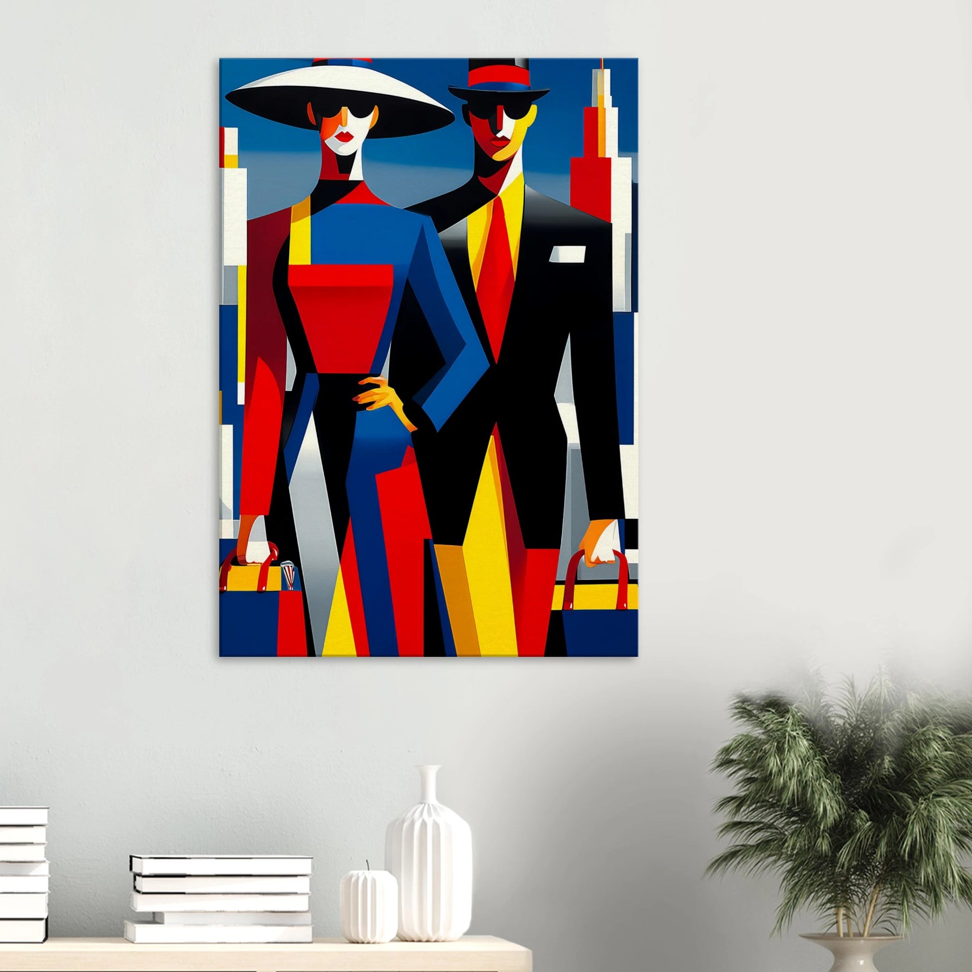 Le Couple en Ville — tableau sur toile — vue 6 — art mural STNCL