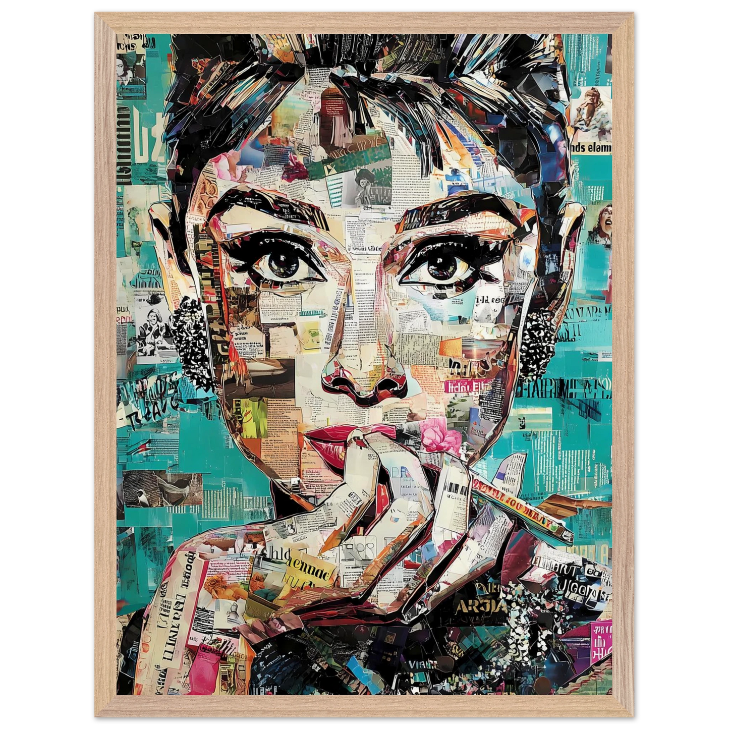 Regard de Papier — tableau encadré bois — vue 3 — art mural STNCL