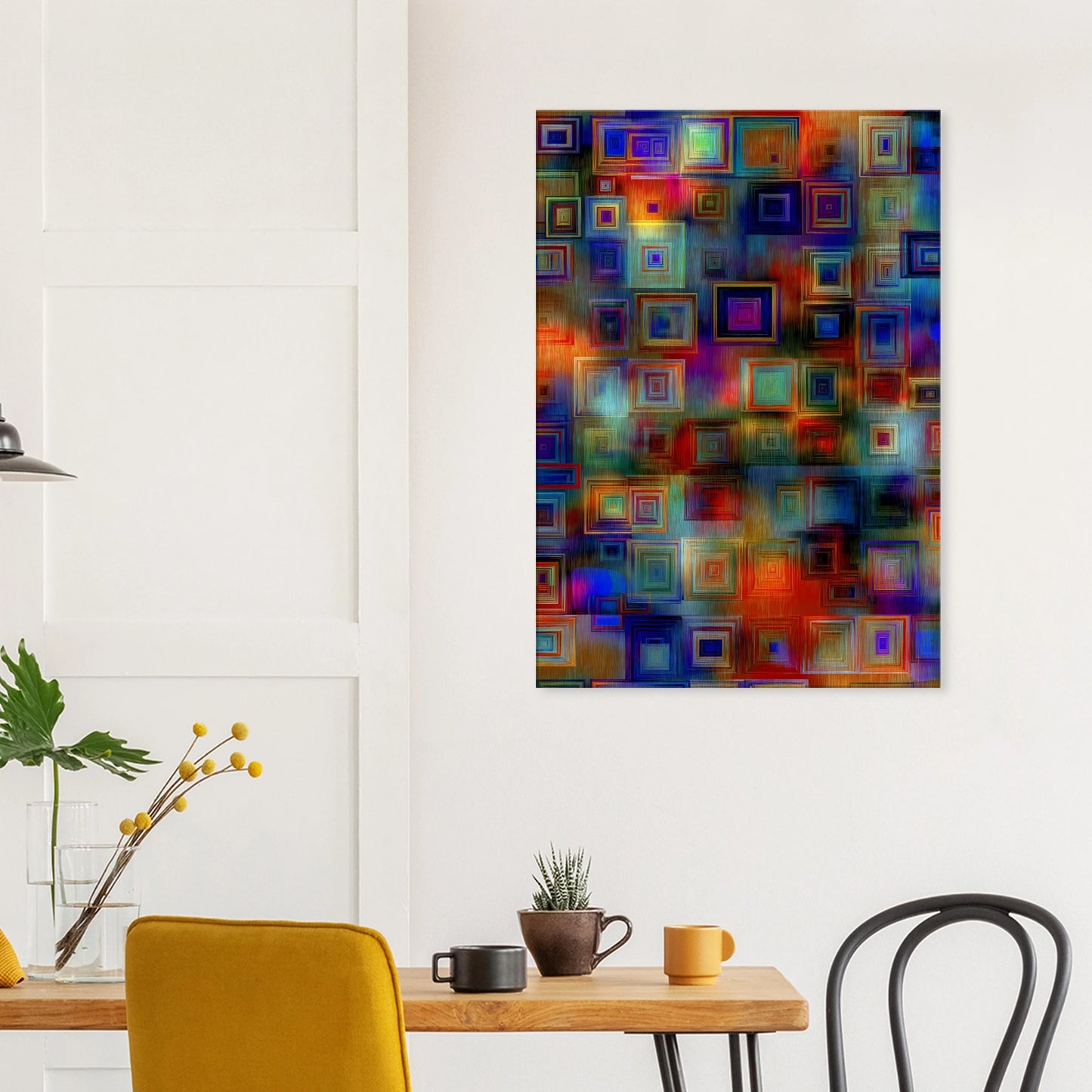 Trame de Carrés — tableau sur toile — vue 8 — art mural STNCL