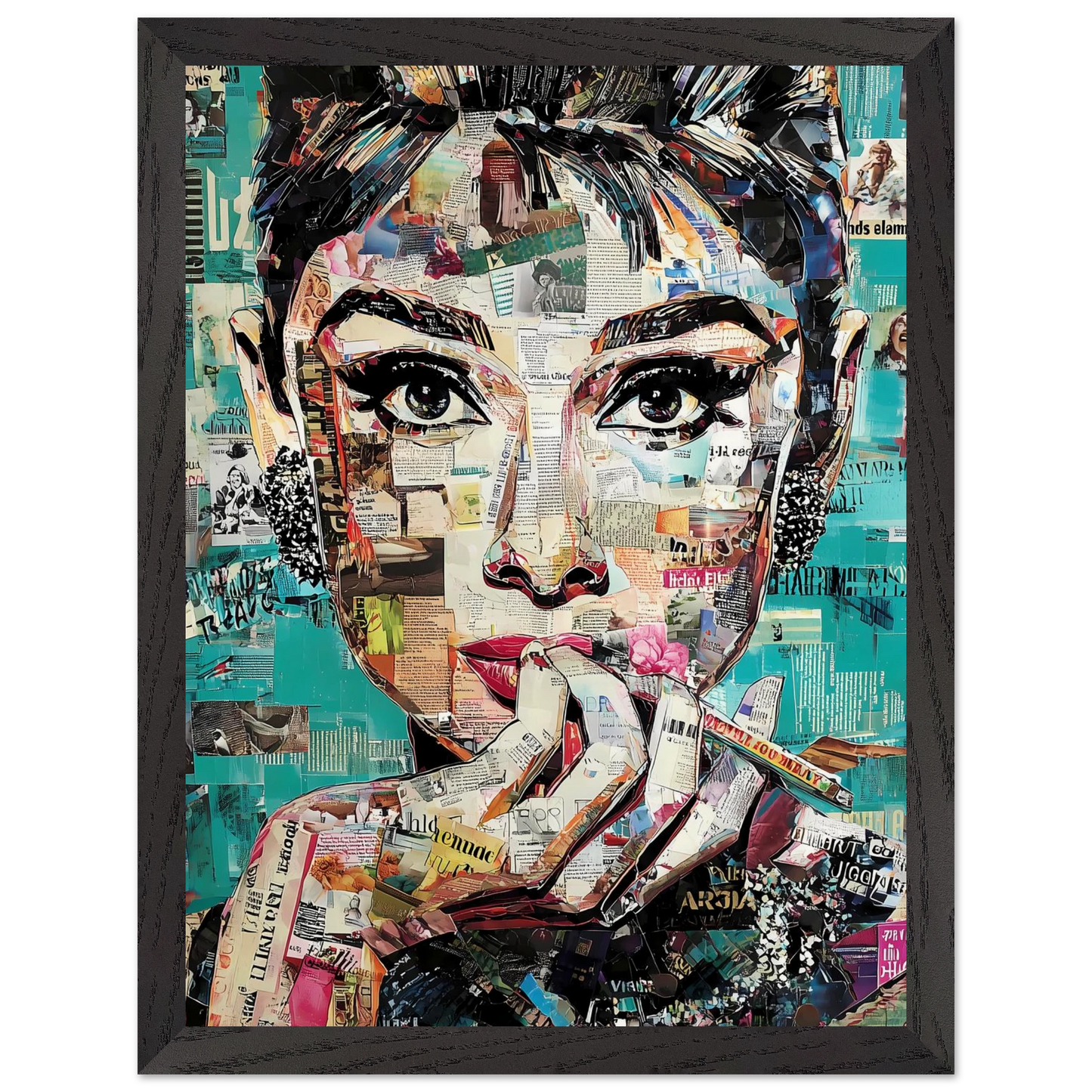 Regard de Papier — tableau encadré bois — vue 4 — art mural STNCL