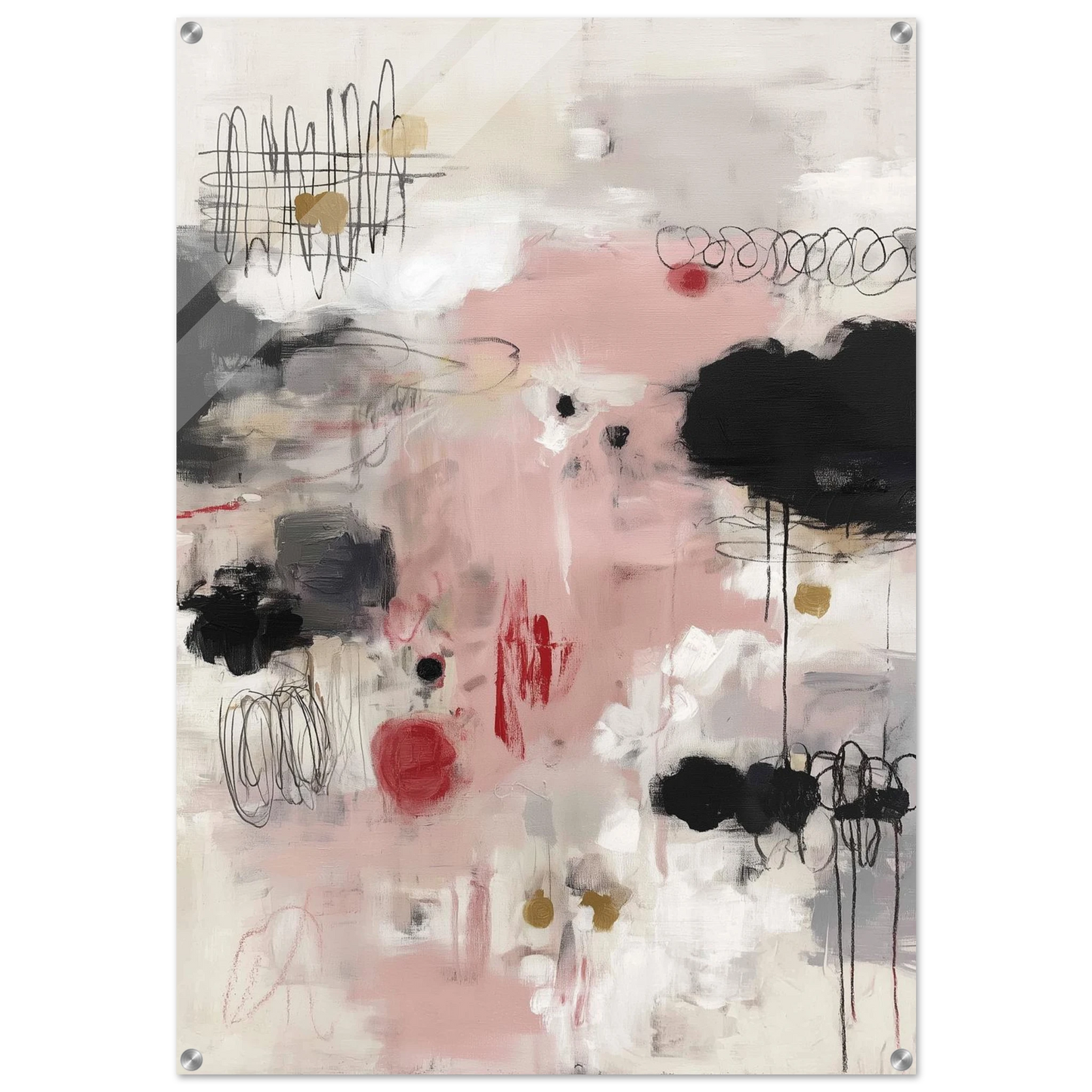 Murmures en Rose Pâle — tableau plexiglas — art mural STNCL