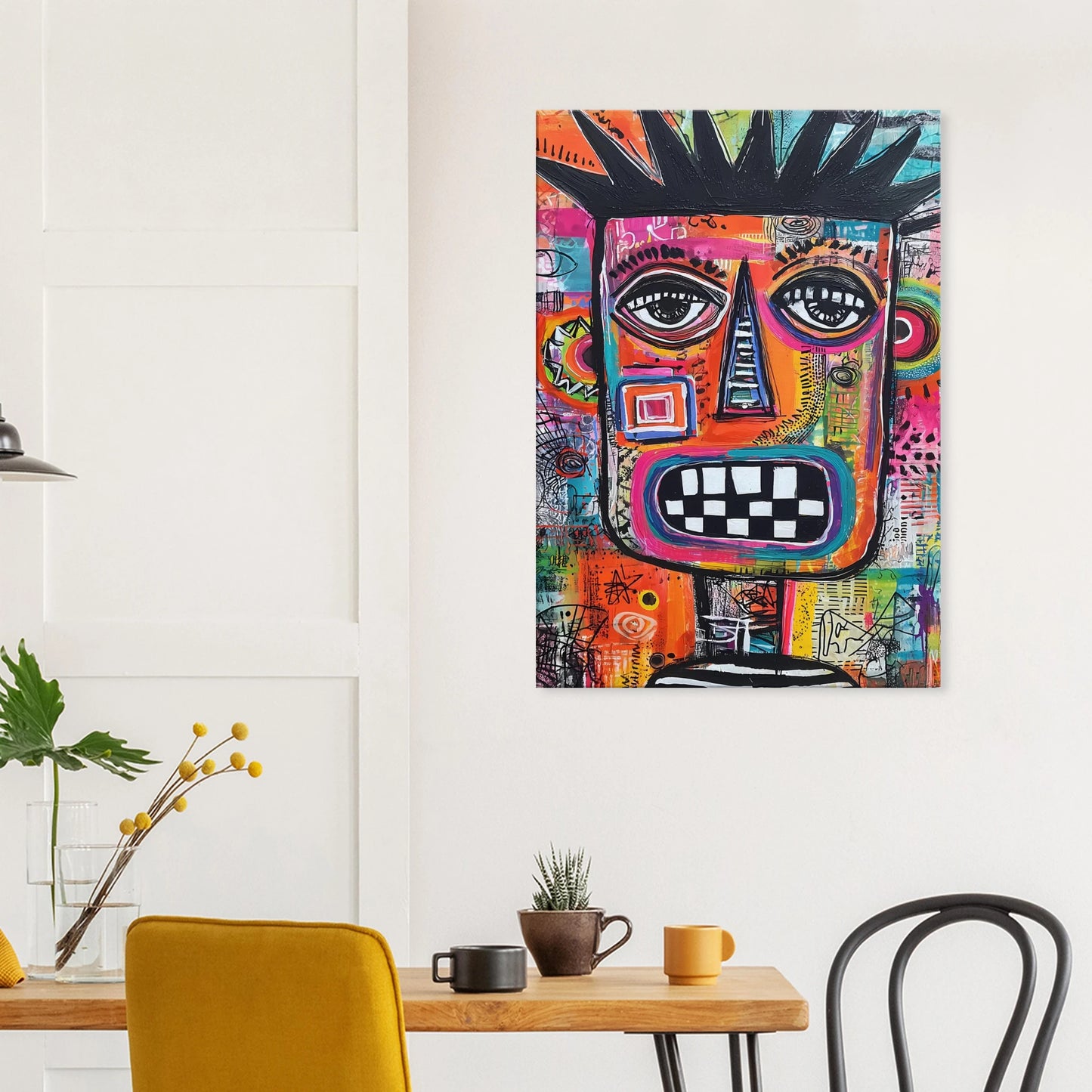 Masque Brut — tableau sur toile — vue 8 — art mural STNCL