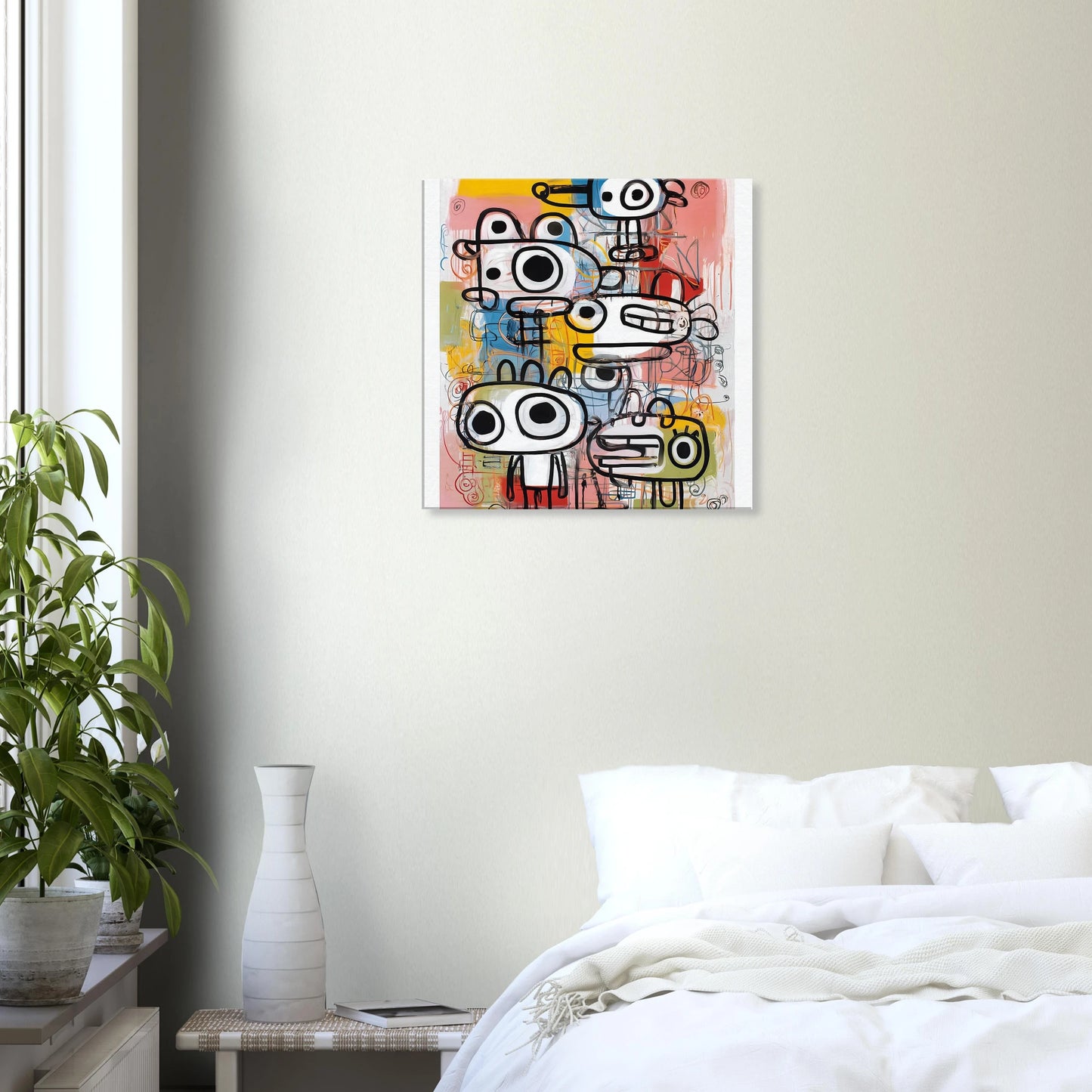 Les Cinq Curieux — tableau sur toile — vue 6 — art mural STNCL