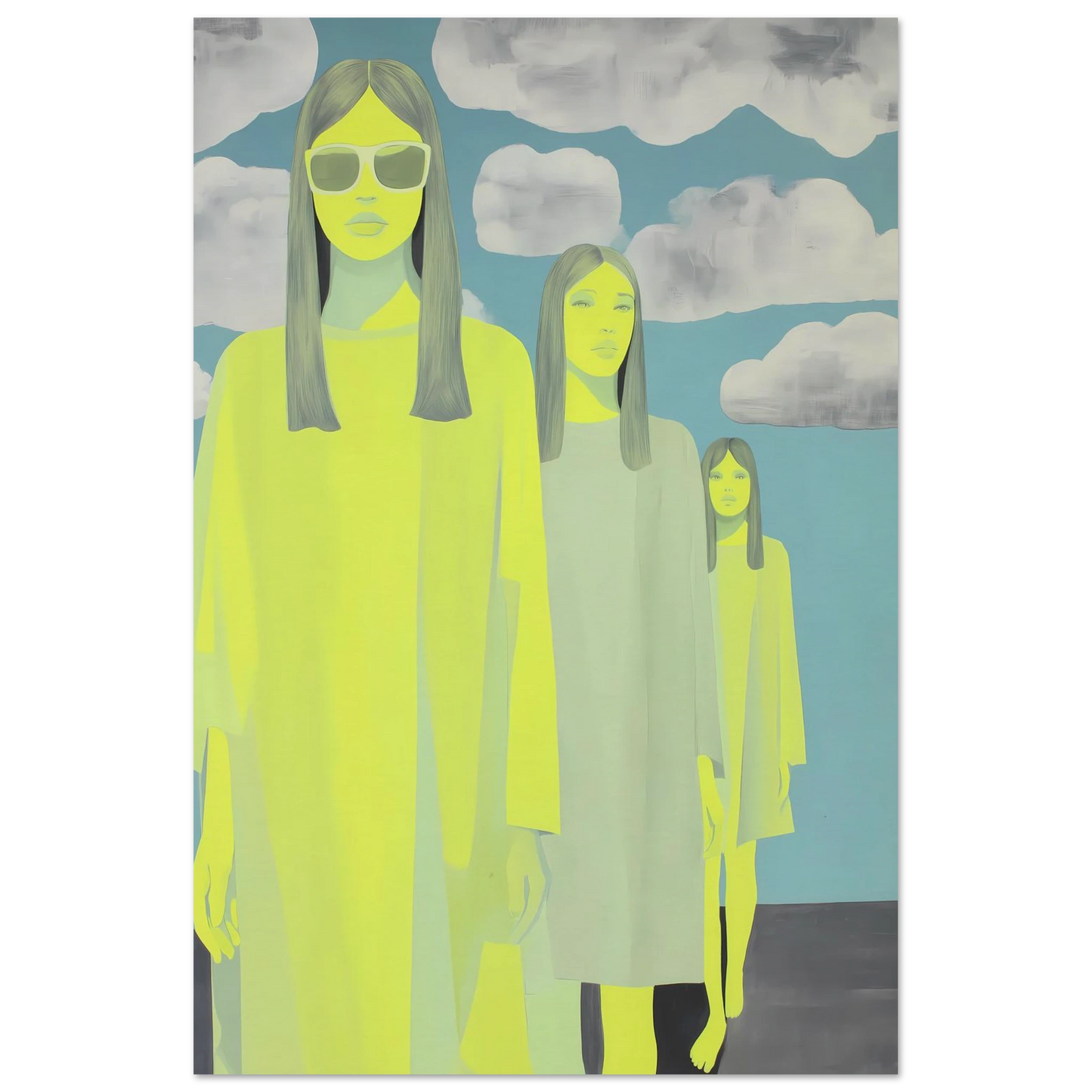 Les Trois Silhouettes — affiche d'art — vue 4 — art mural STNCL