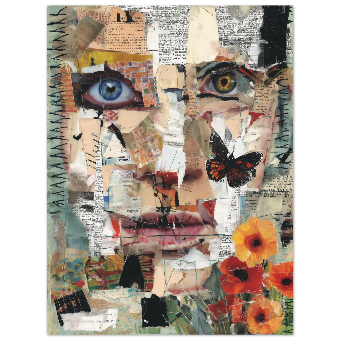 Le Visage de Papier — affiche d'art — vue 2 — art mural STNCL