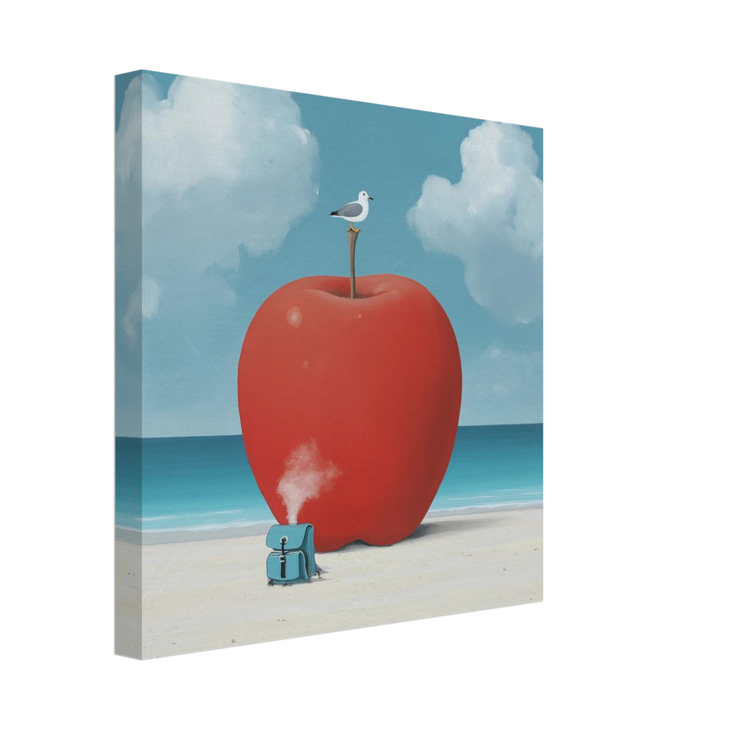 La Pomme et la Mouette — tableau sur toile — vue 2 — art mural STNCL