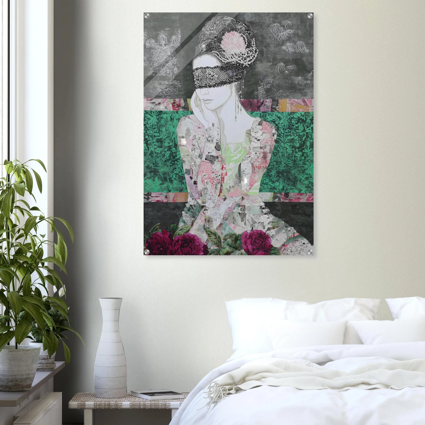 Dame de Dentelle — tableau plexiglas — vue 7 — art mural STNCL