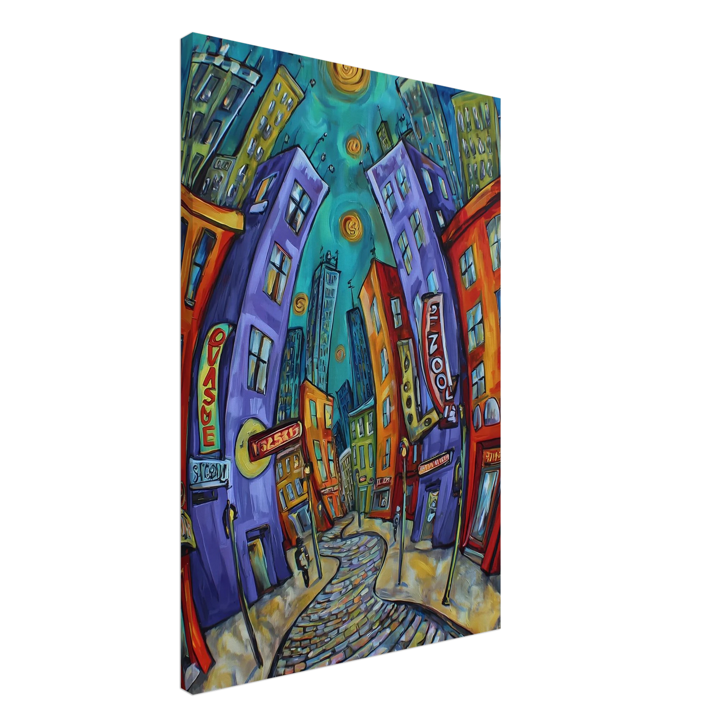 Ville Tourbillon — tableau sur toile — vue 2 — art mural STNCL