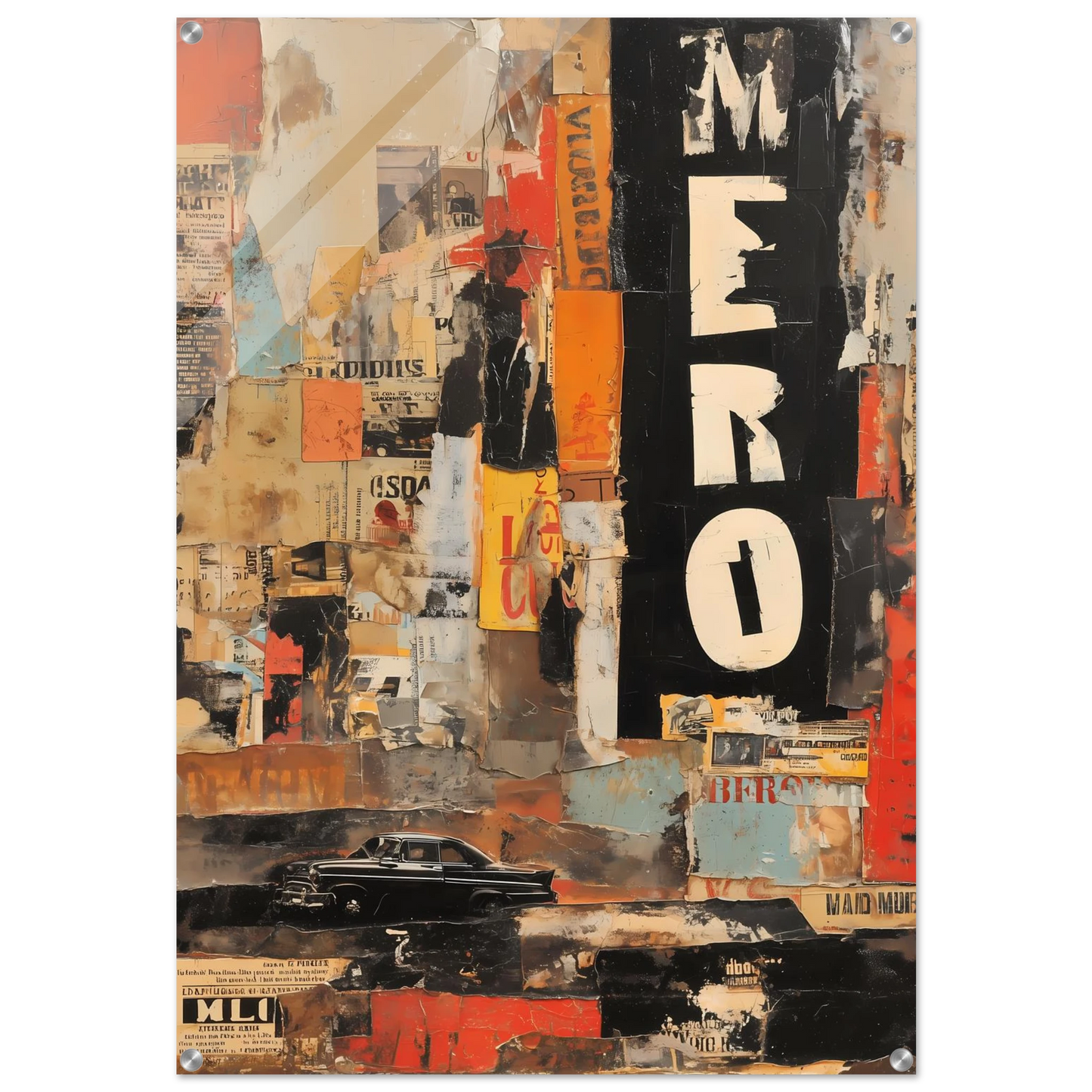 Affiches Lacérées — tableau plexiglas — art mural STNCL