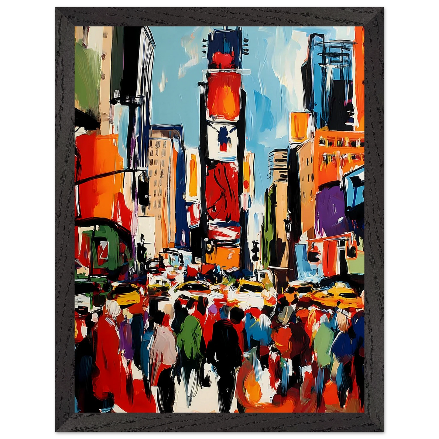 Manhattan en Mouvement — tableau encadre bois — vue 4 — art mural STNCL