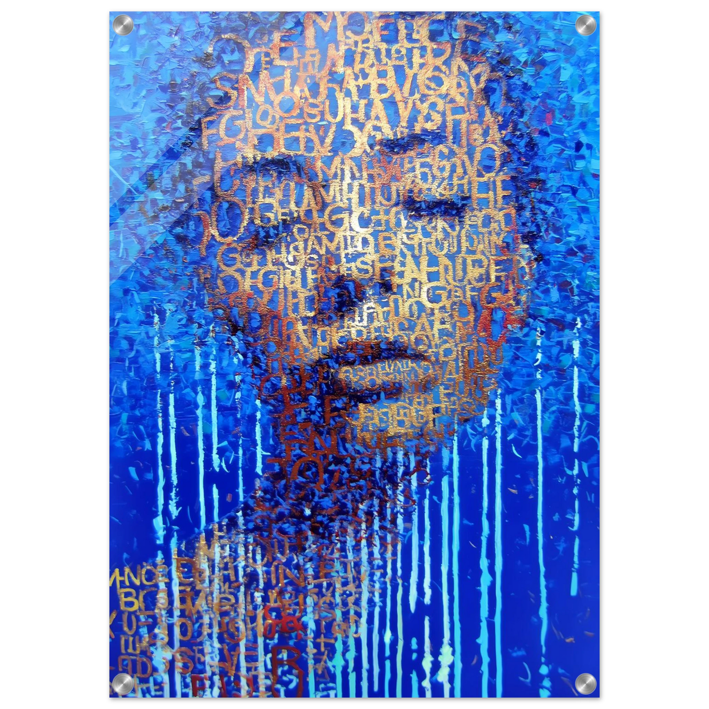 Visage de Lettres — tableau plexiglas — vue 2 — art mural STNCL