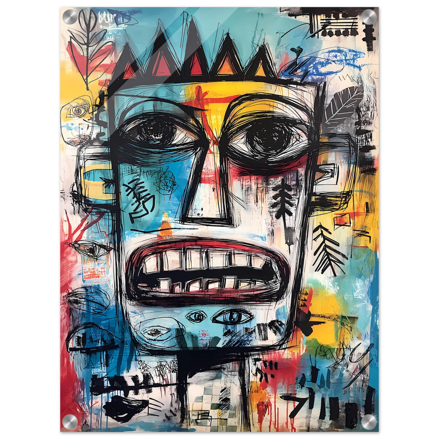 Roi Primitif — tableau plexiglas — vue 4 — art mural STNCL