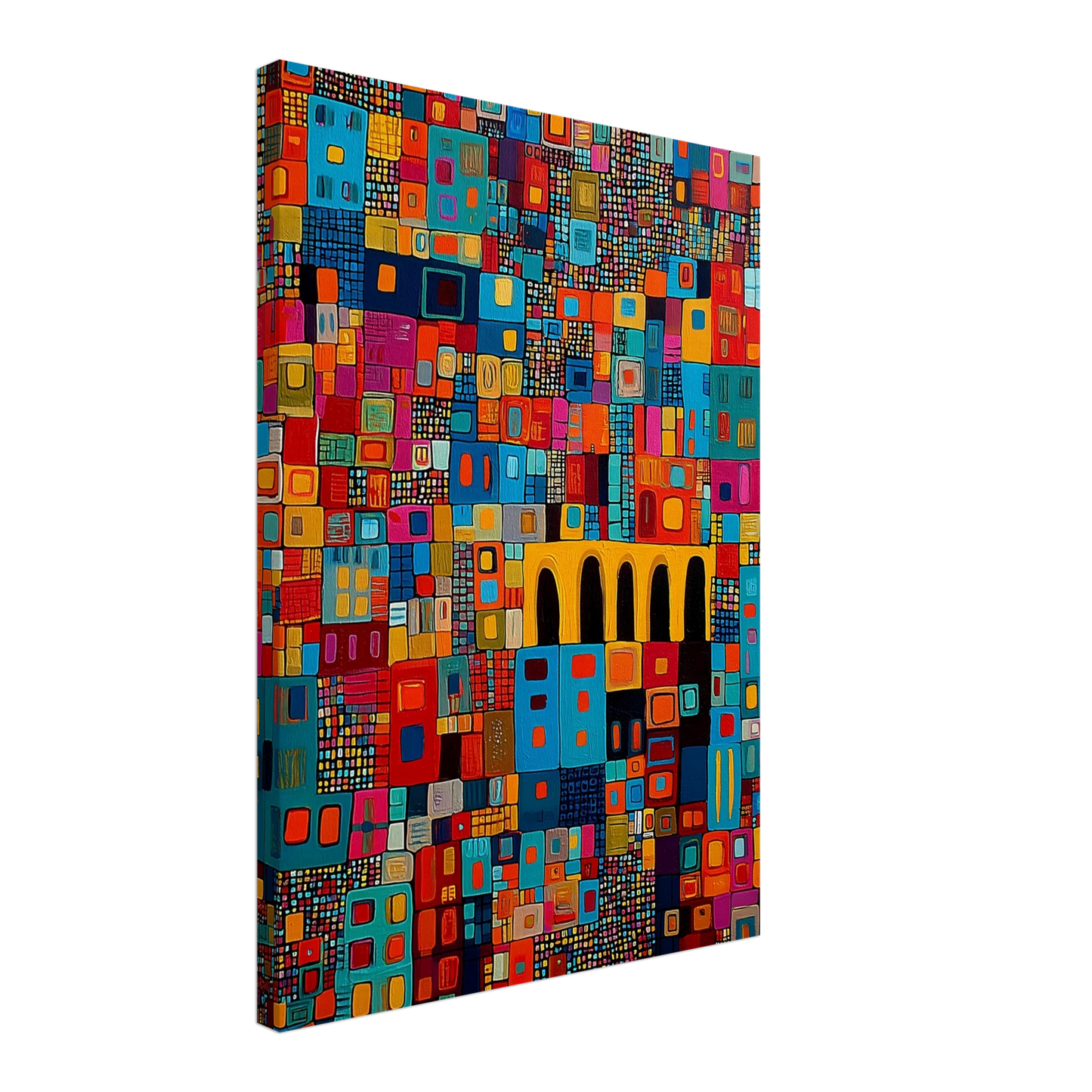Cité Mosaïque — tableau sur toile — vue 3 — art mural STNCL