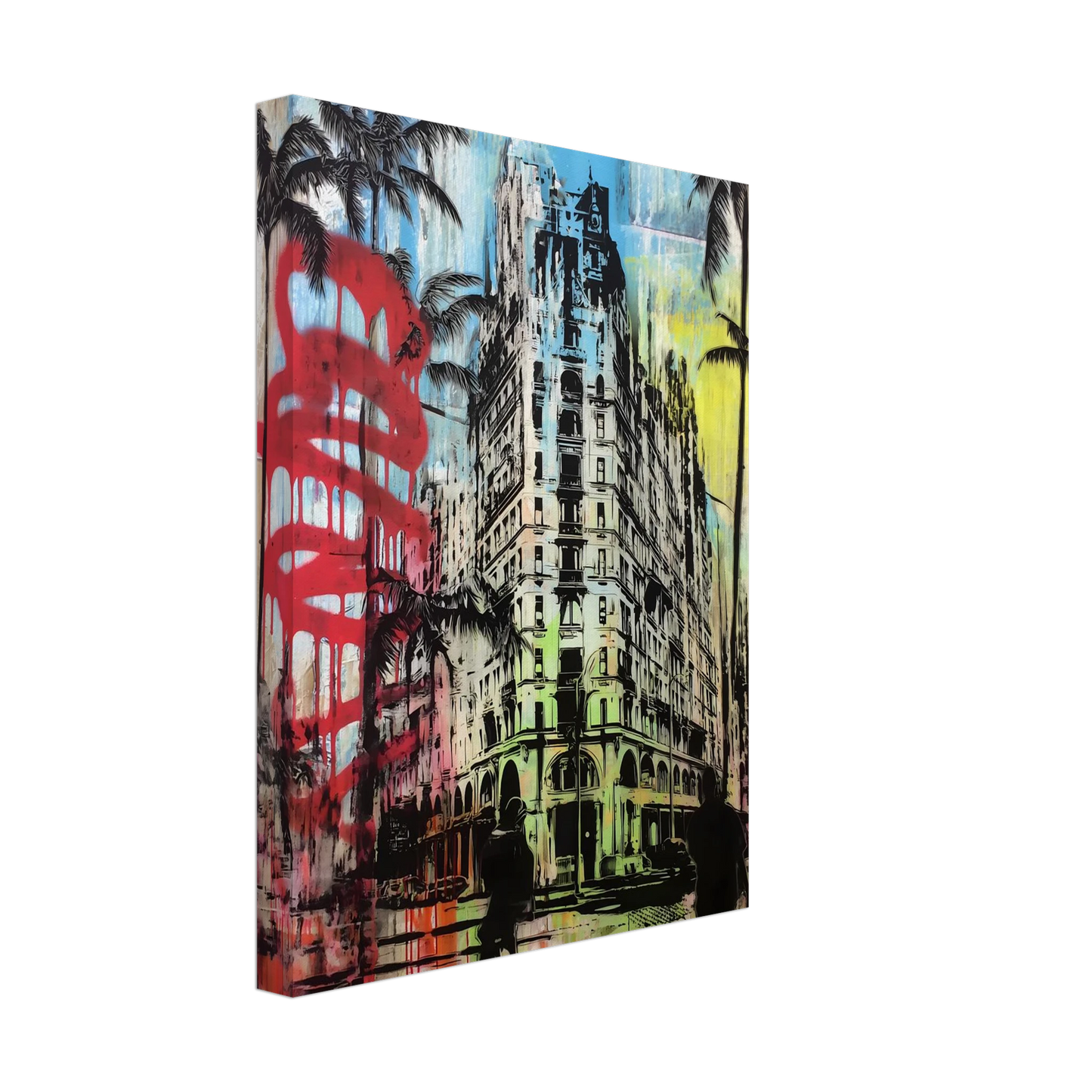 Tropique de Béton — tableau sur toile — vue 4 — art mural STNCL