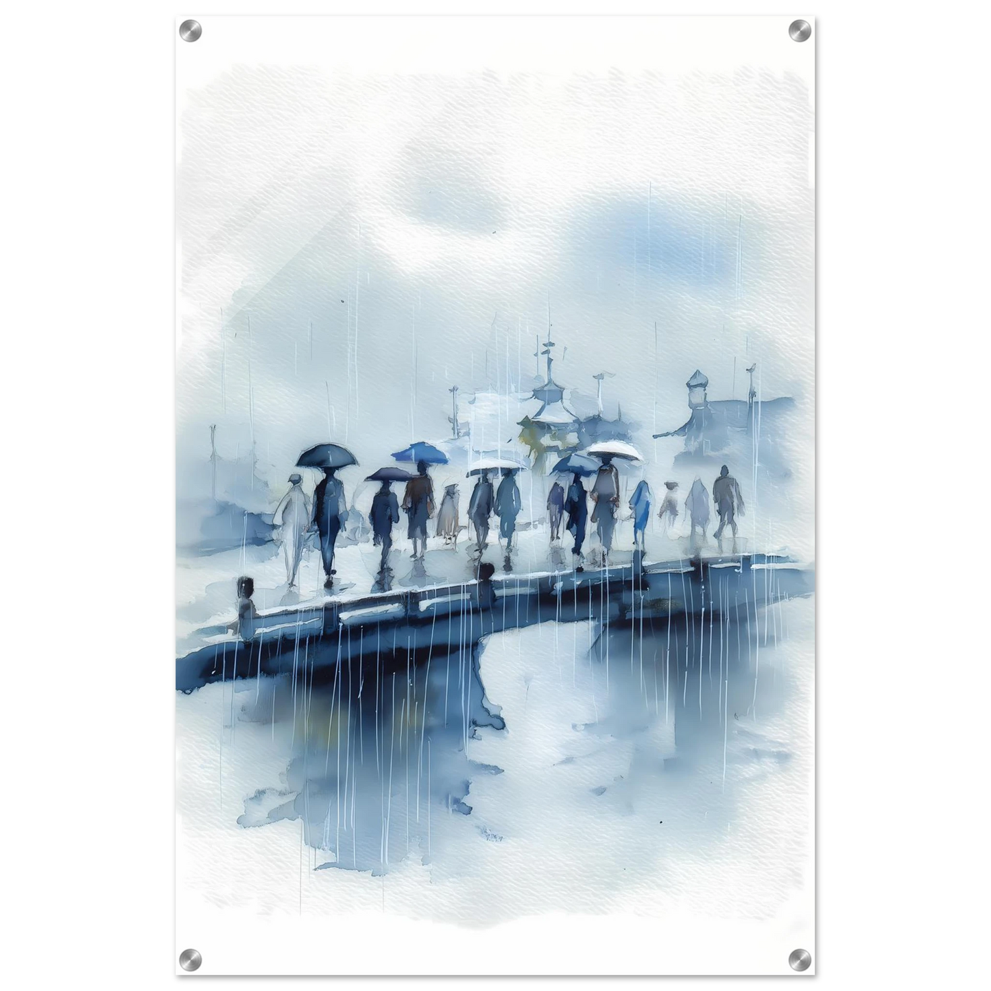 Pluie sur le Pont — tableau plexiglas — vue 5 — art mural STNCL