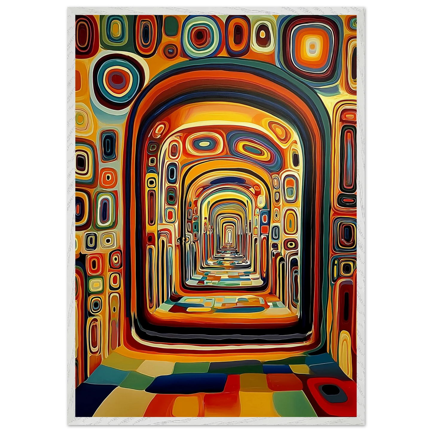 Enfilade Sans Fin — tableau encadré bois — vue 5 — art mural STNCL