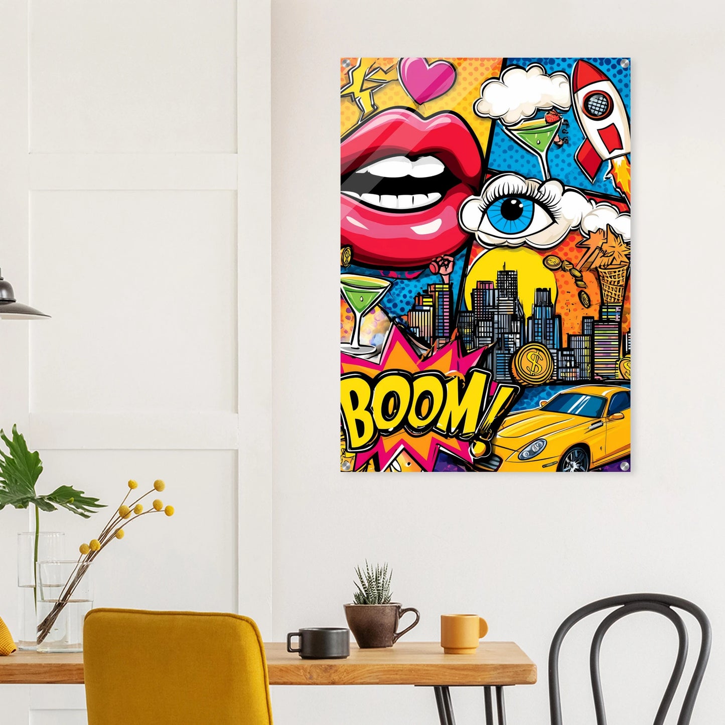 BOOM Pop Art — tableau plexiglas — vue 8 — art mural STNCL