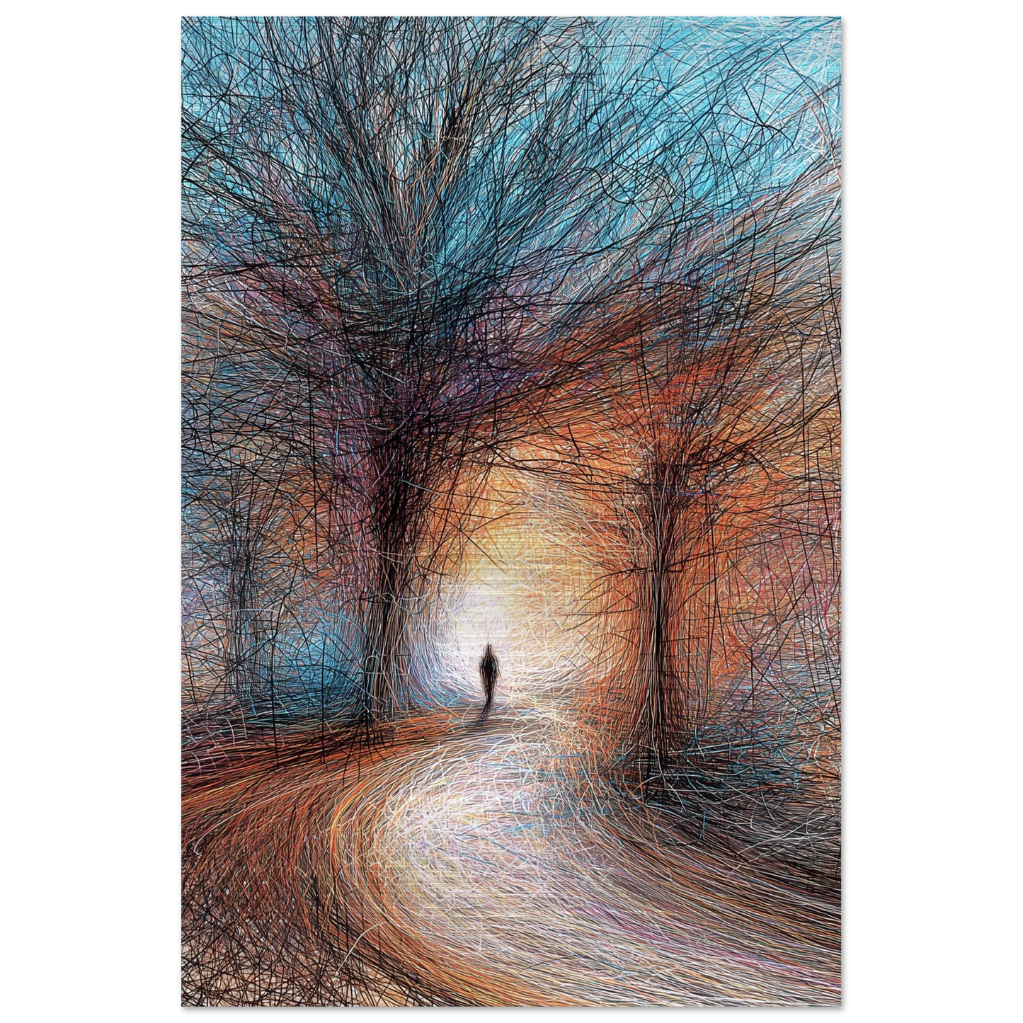 Vers la Clarté — tableau aluminium — vue 3 — art mural STNCL