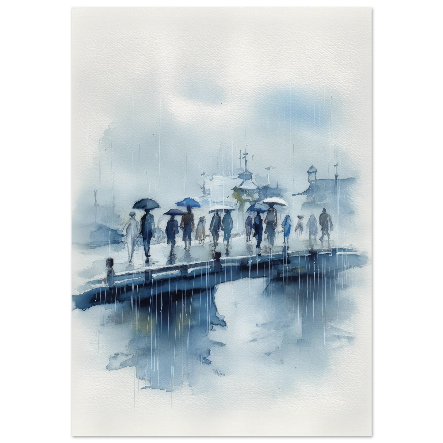 Promenade Sous la Pluie — affiche d'art — art mural STNCL