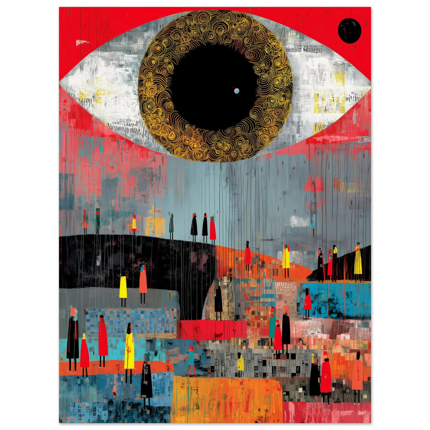 L'Oeil et la Foule — affiche d'art — vue 2 — art mural STNCL