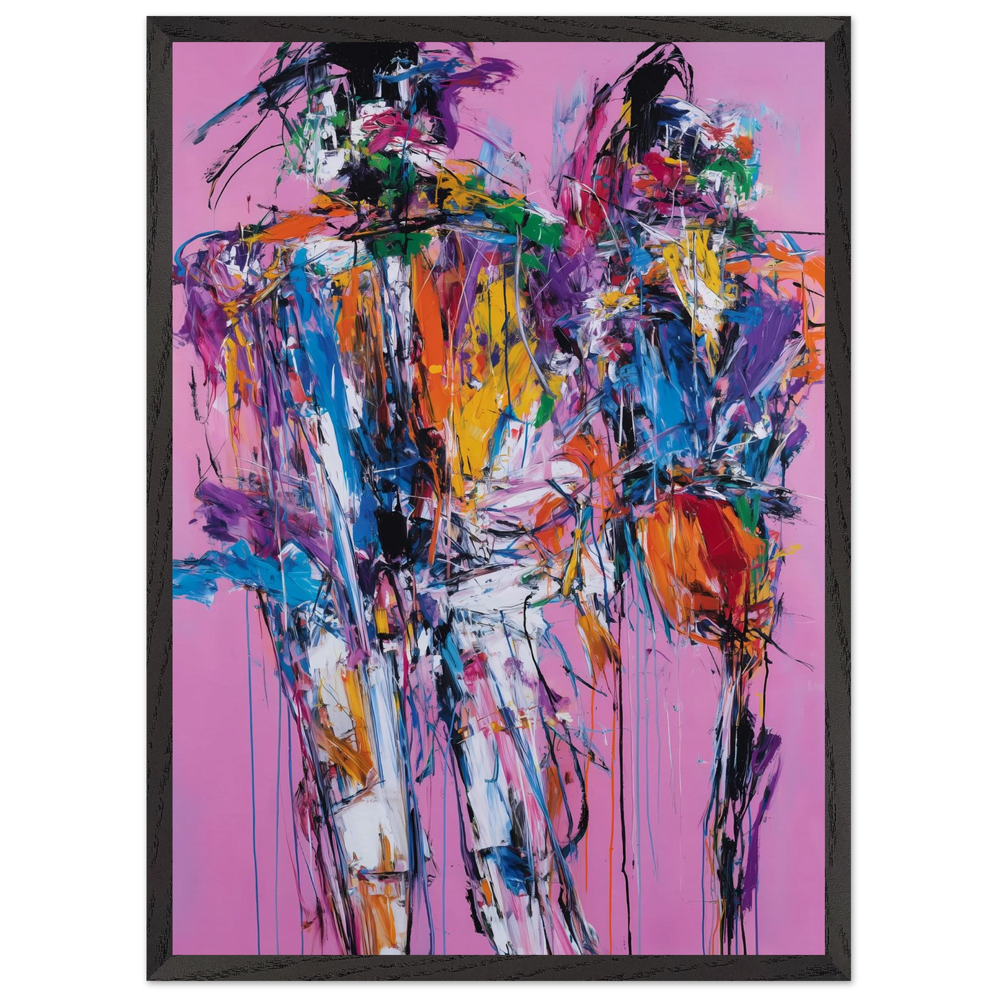 Duo en Tumulte — tableau encadre bois — vue 10 — art mural STNCL