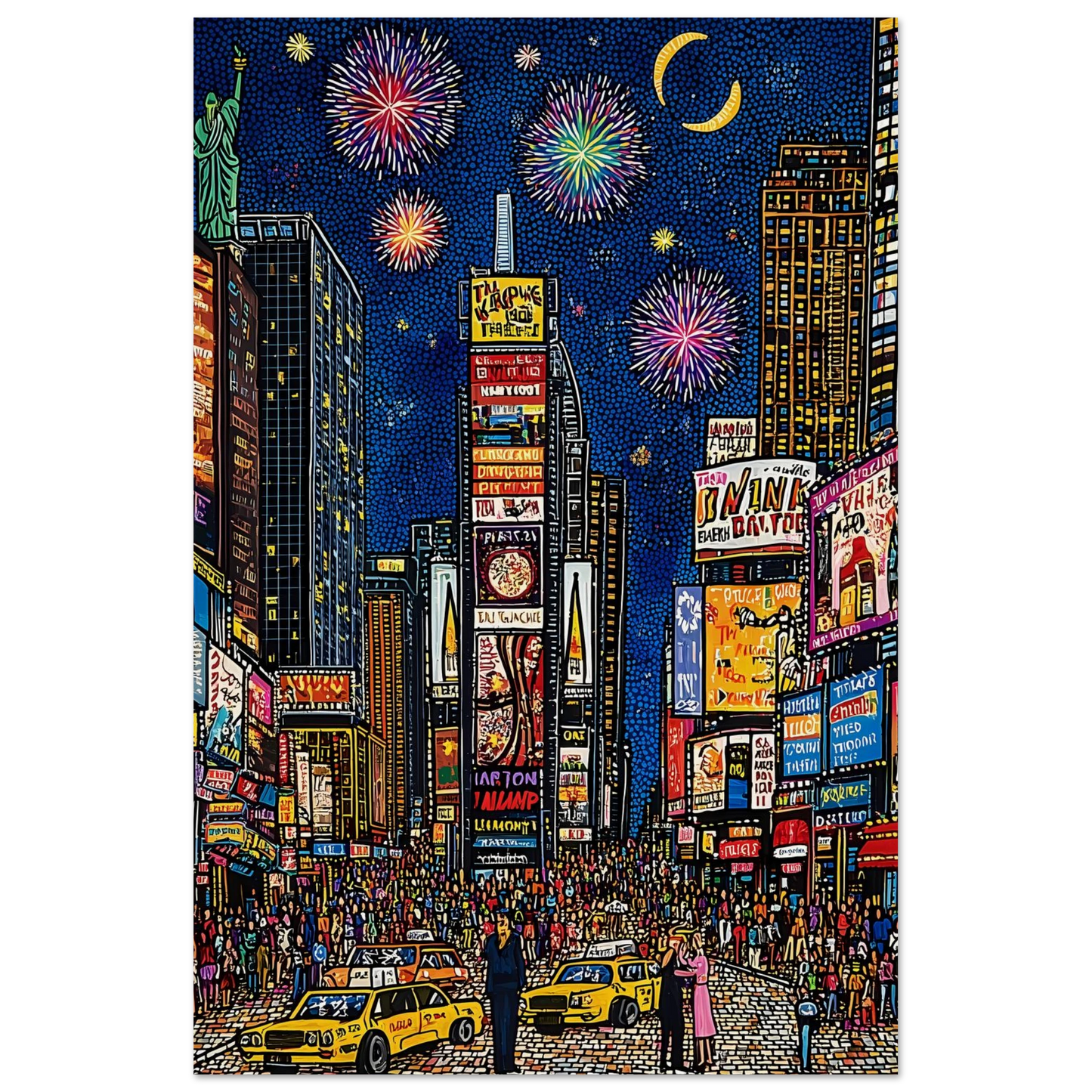 New York en Fête — affiche d'art — vue 4 — art mural STNCL