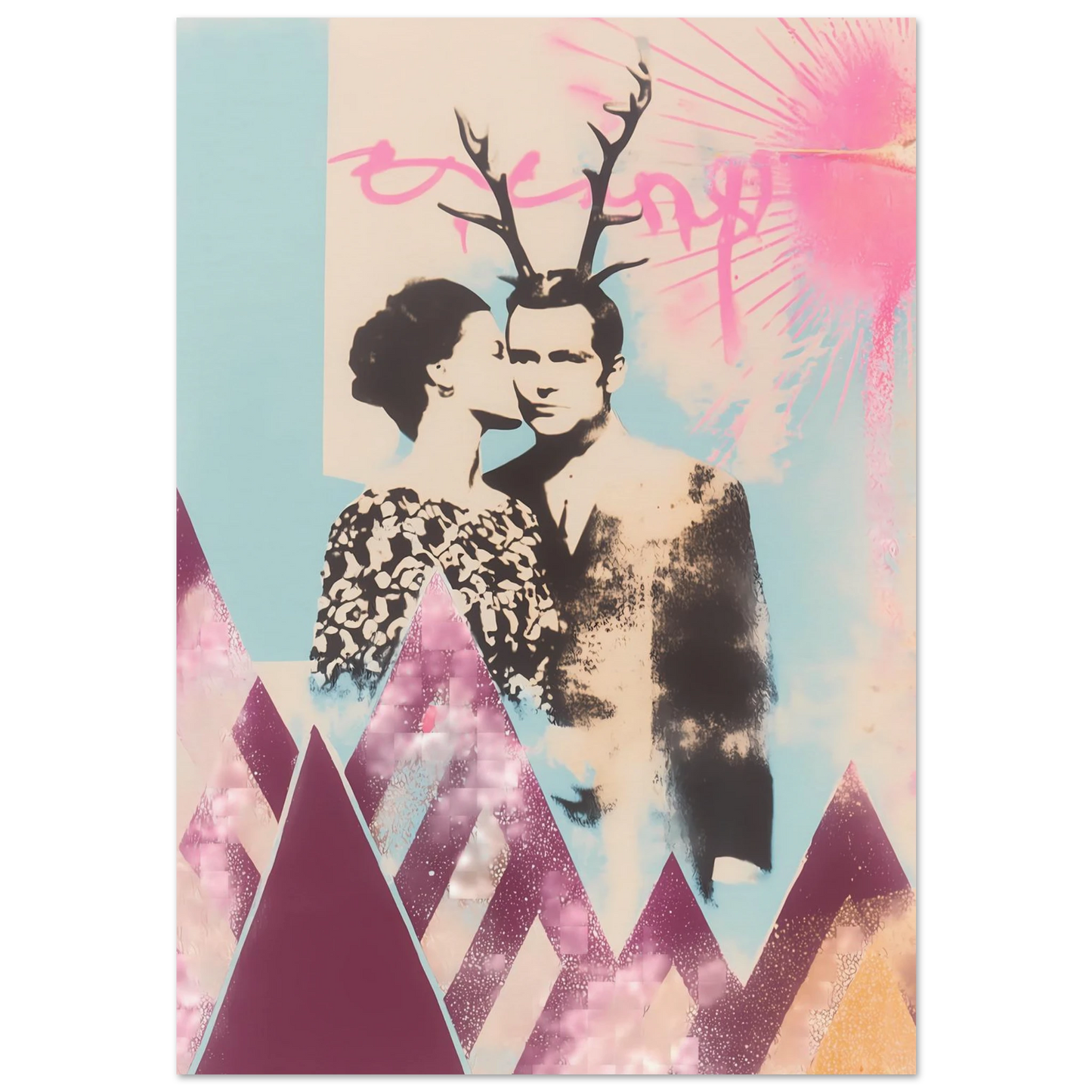 Le Couple aux Bois — affiche d'art — art mural STNCL