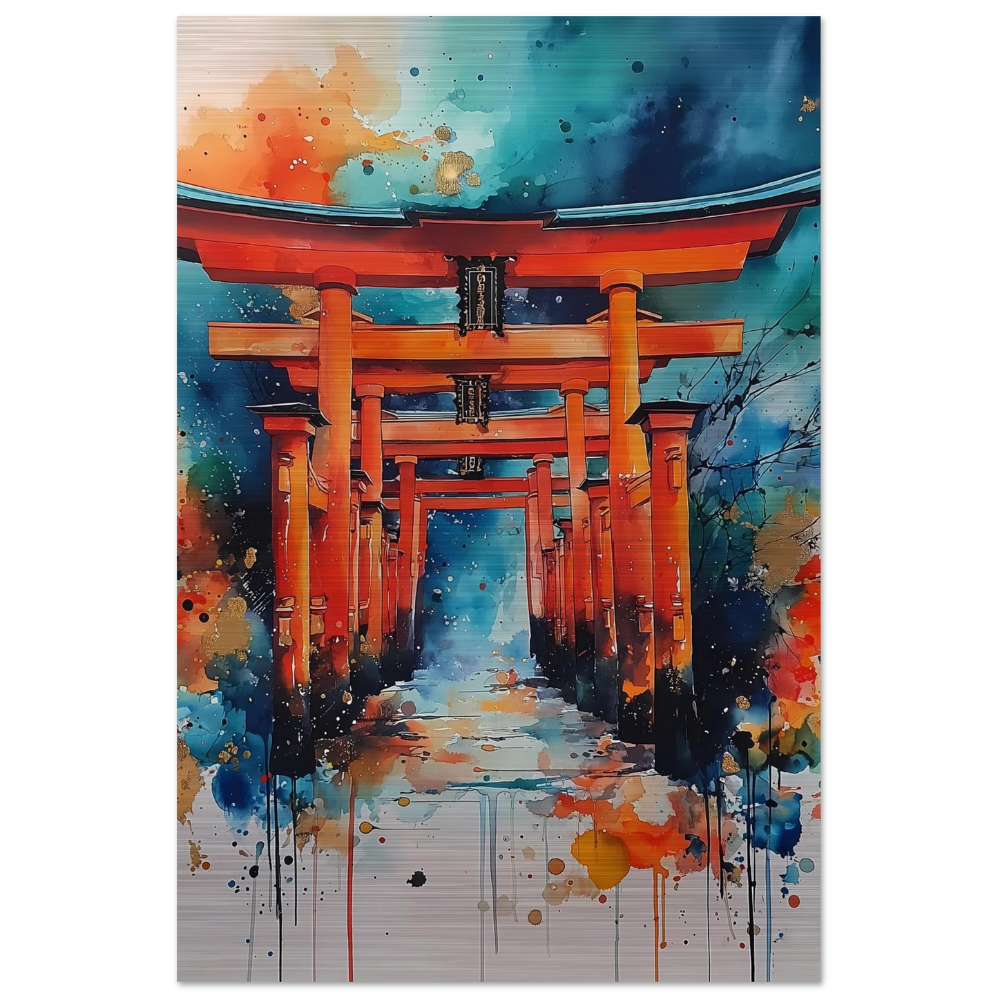 Le Sentier des Mille Portes — tableau aluminium — vue 3 — art mural STNCL