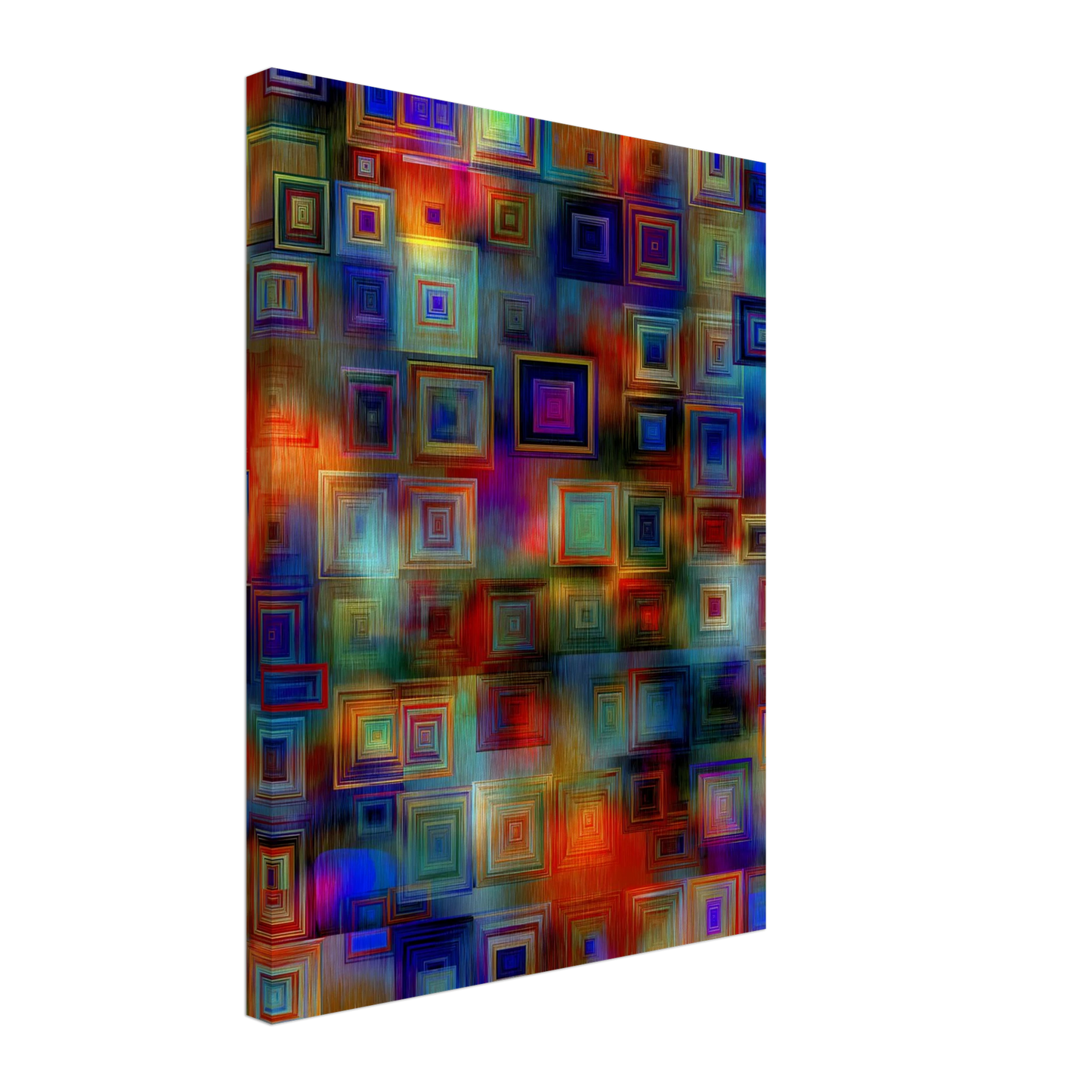 Trame de Carrés — tableau sur toile — vue 5 — art mural STNCL