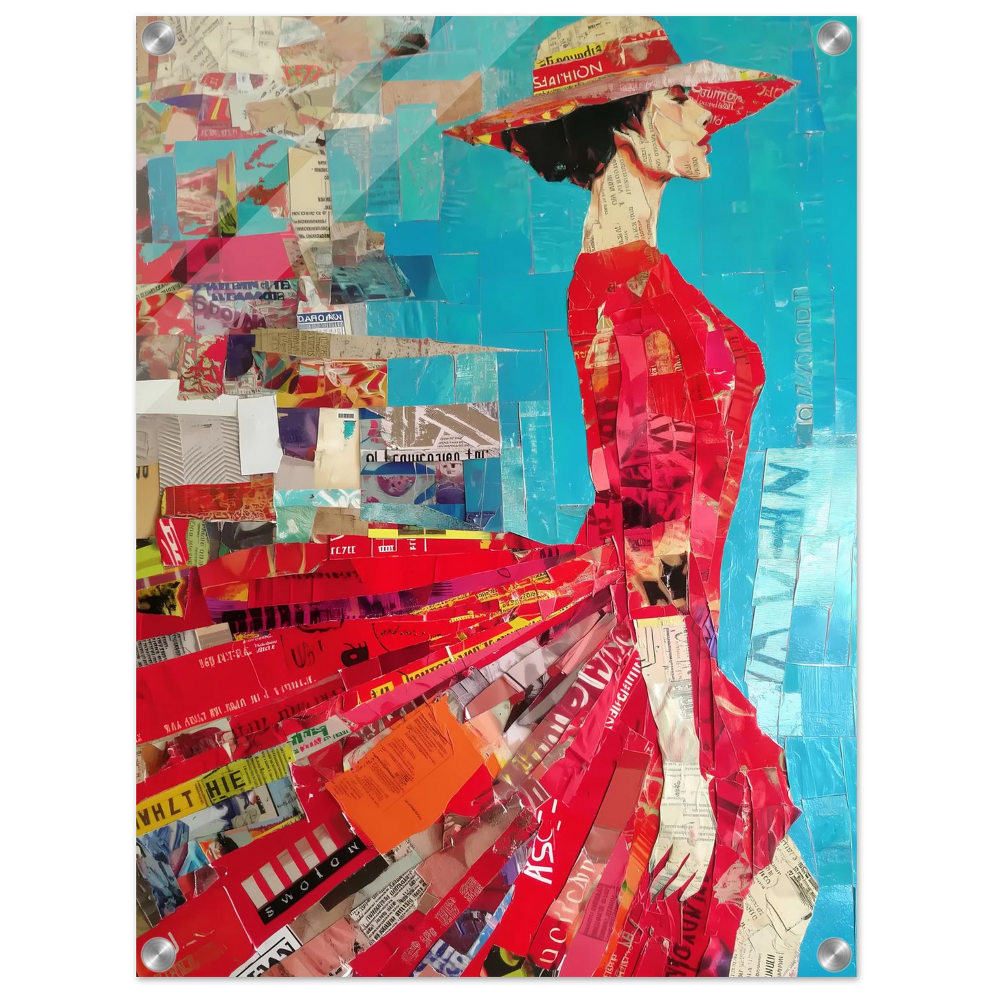 La Robe Rouge — tableau plexiglas — vue 4 — art mural STNCL
