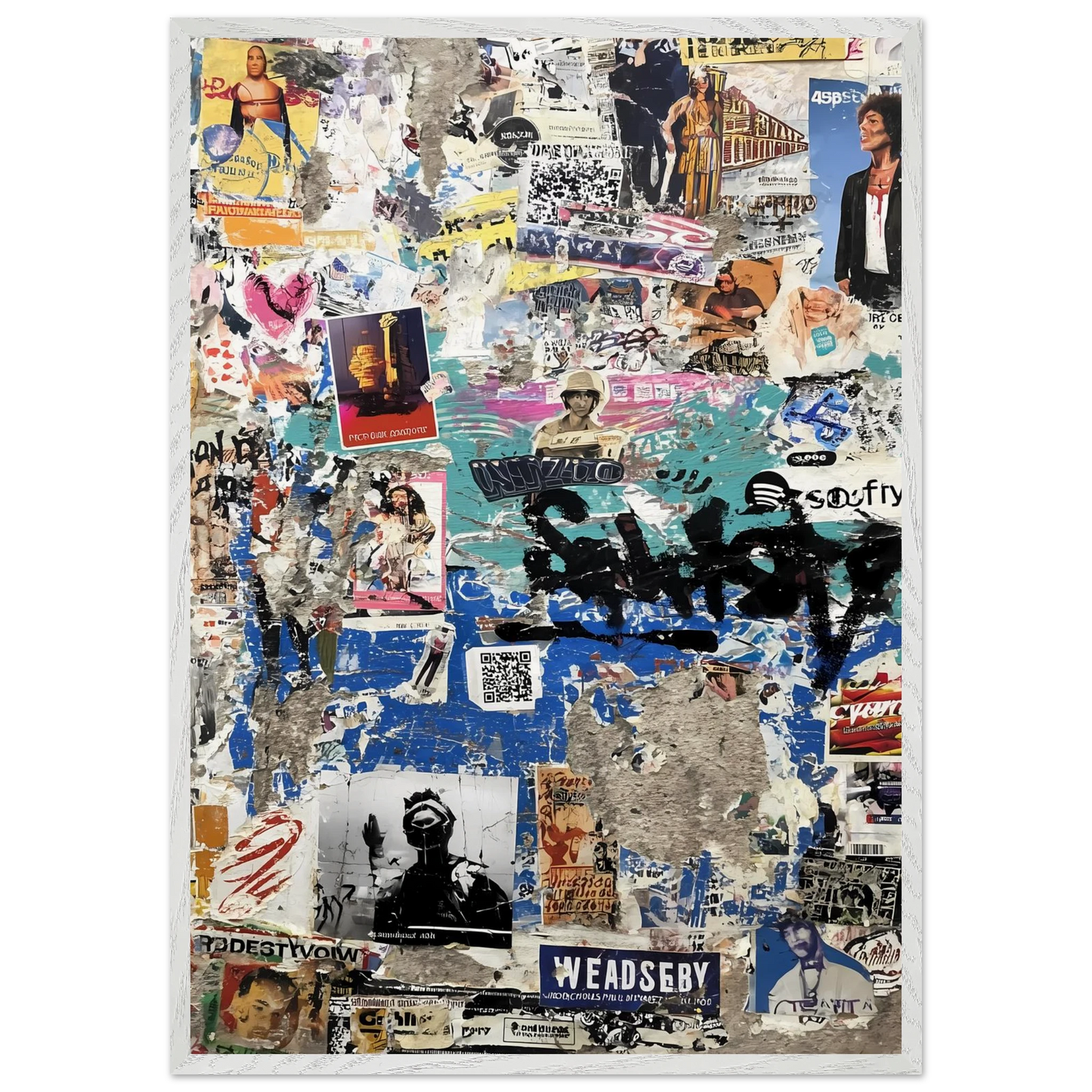 Le Mur Affiché — tableau encadré bois — vue 5 — art mural STNCL