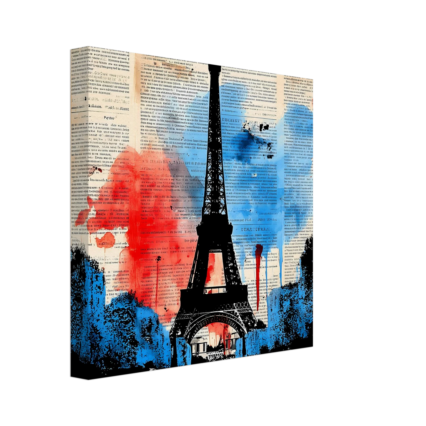 Paris Tricolore — tableau sur toile — vue 2 — art mural STNCL