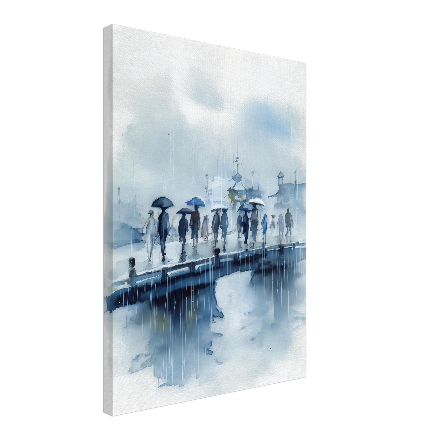 Pluie sur le Pont — tableau sur toile — vue 3 — art mural STNCL