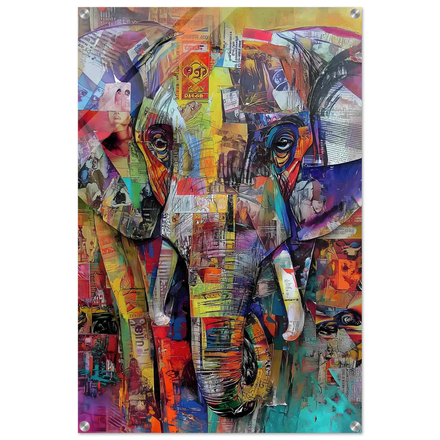 Éléphant de Papier — tableau plexiglas — vue 5 — art mural STNCL