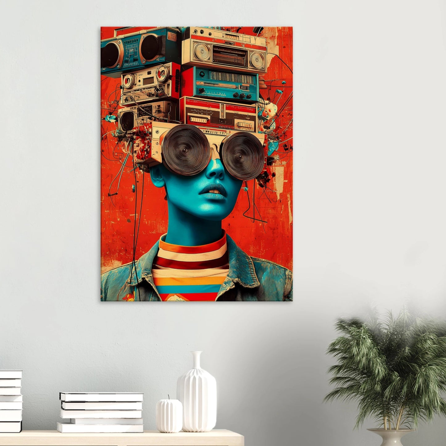 Tête à Musique — tableau sur toile — vue 6 — art mural STNCL