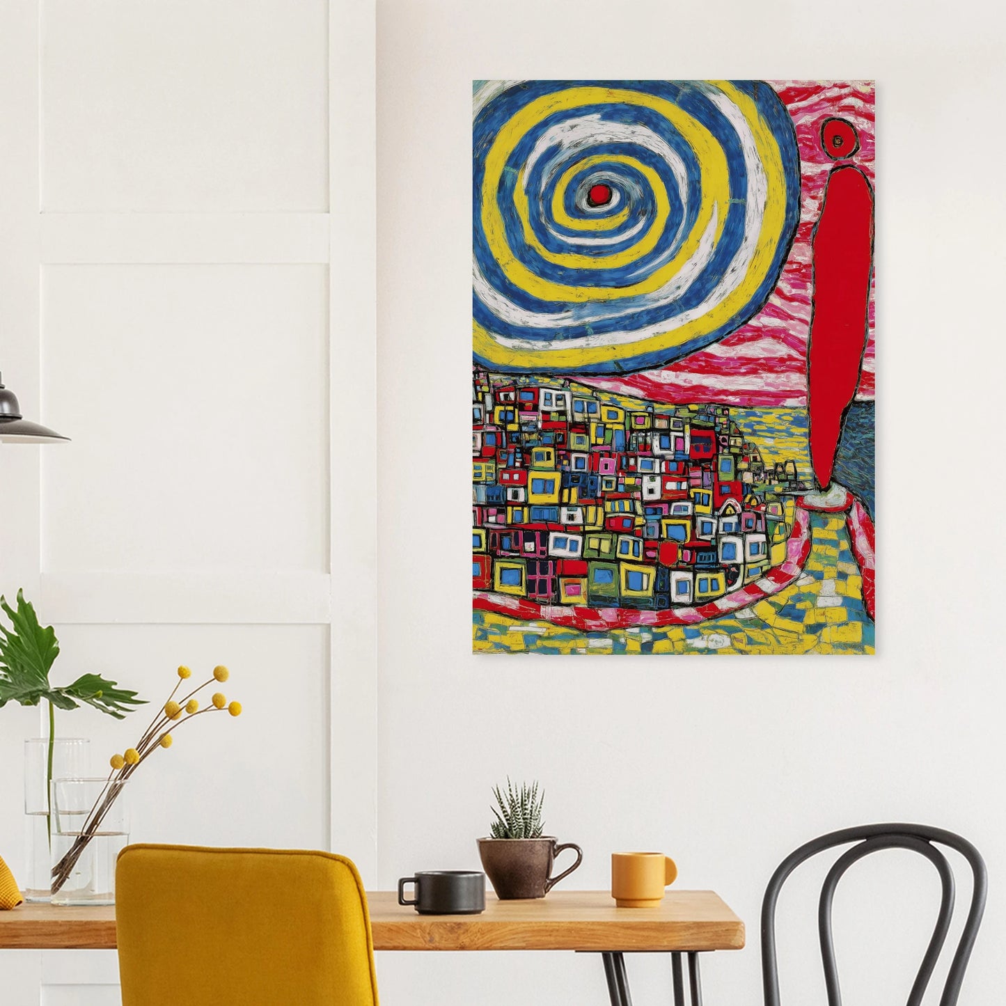 La Spirale et les Maisons — affiche d'art — vue 8 — art mural STNCL